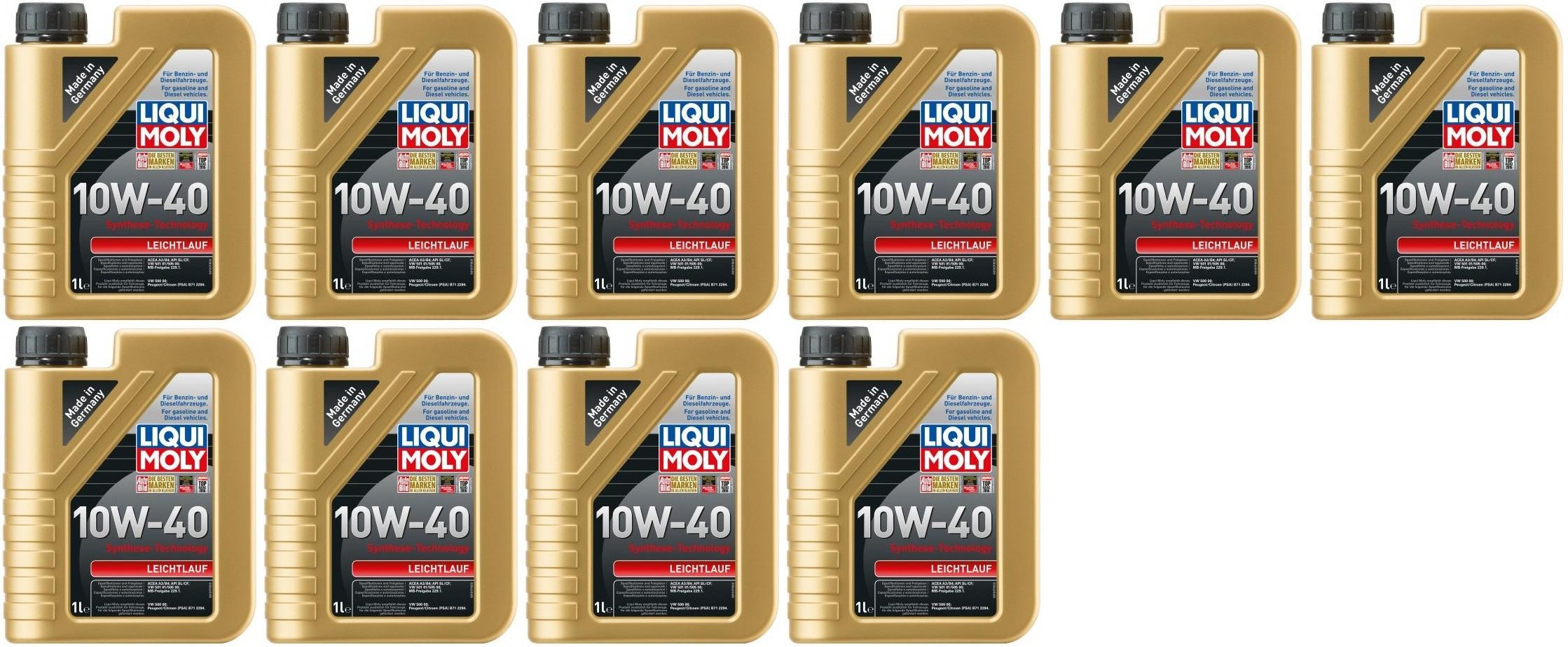 Liqui Moly 1317 Leichtlauf 10W-40 Diesel & Benziner Motoröliter 10x 1l=10 Liter