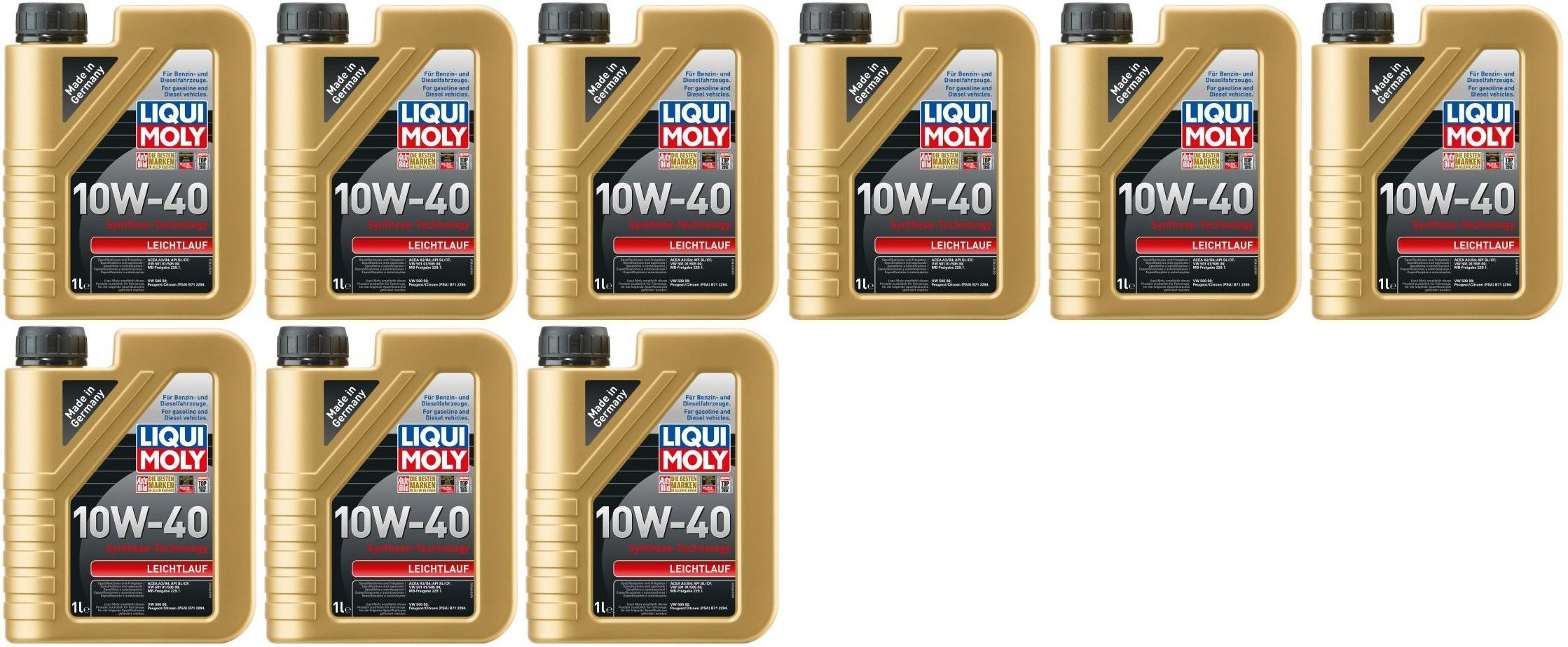 Liqui Moly 1317 Leichtlauf 10W-40 Diesel & Benziner Motoröliter 9x 1l = 9 Liter