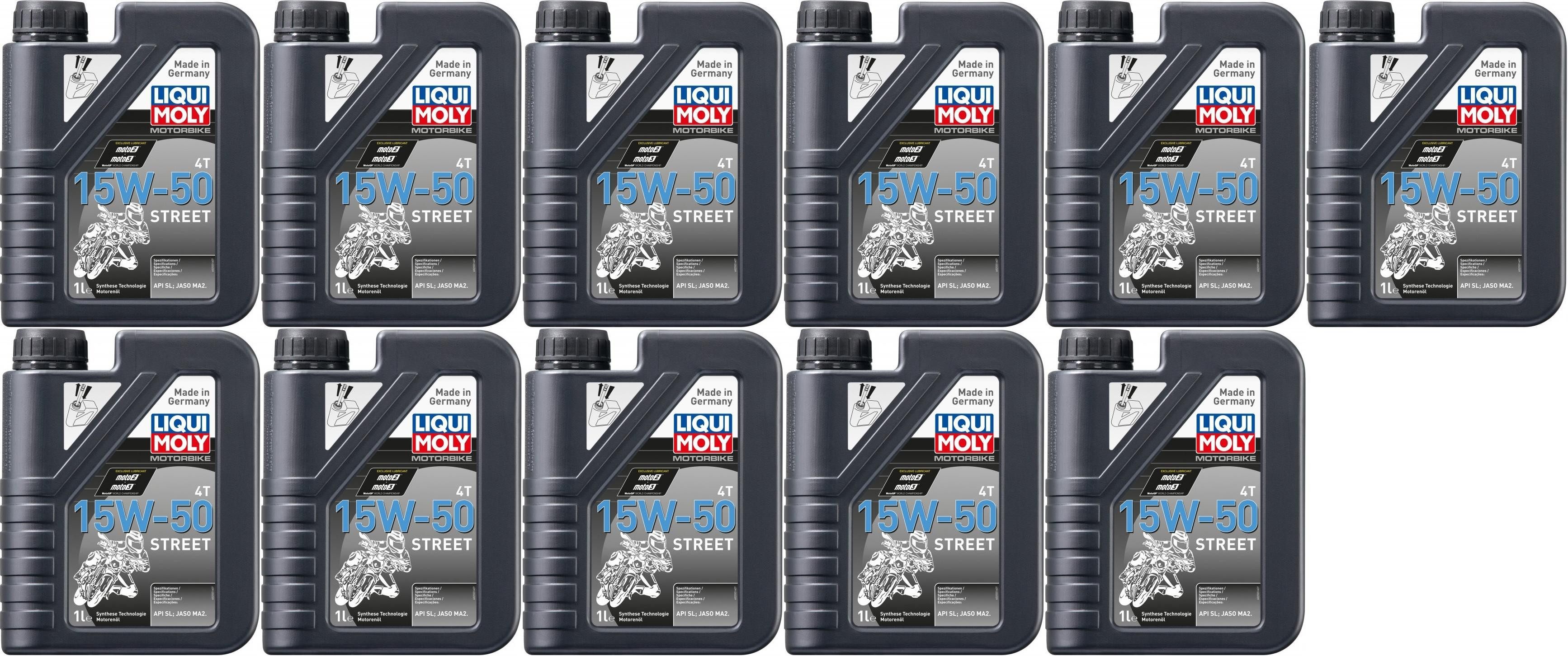 Liqui Moly 2555 Racing 4T 15W-50 Motorrad Motoröl 11x 1l = 11 Liter