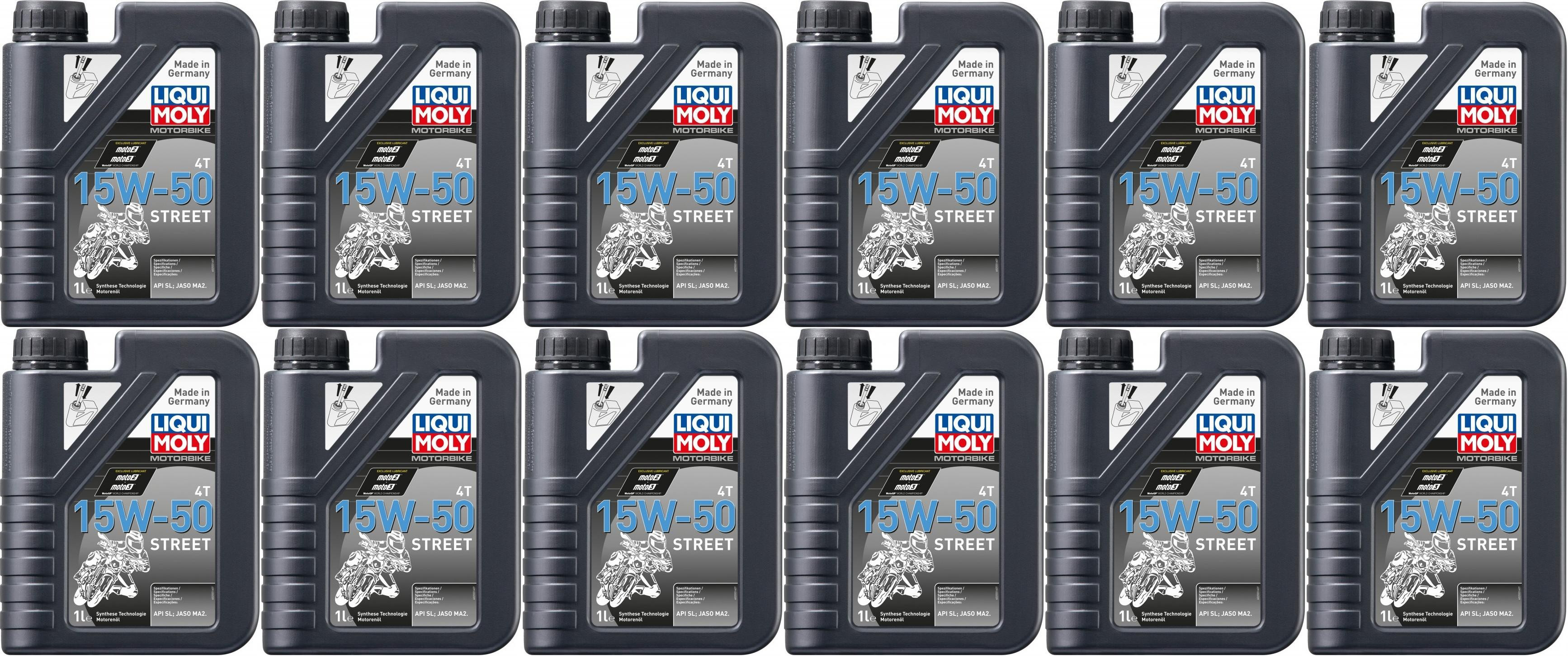 Liqui Moly 2555 Racing 4T 15W-50 Motorrad Motoröl 12x 1l = 12 Liter