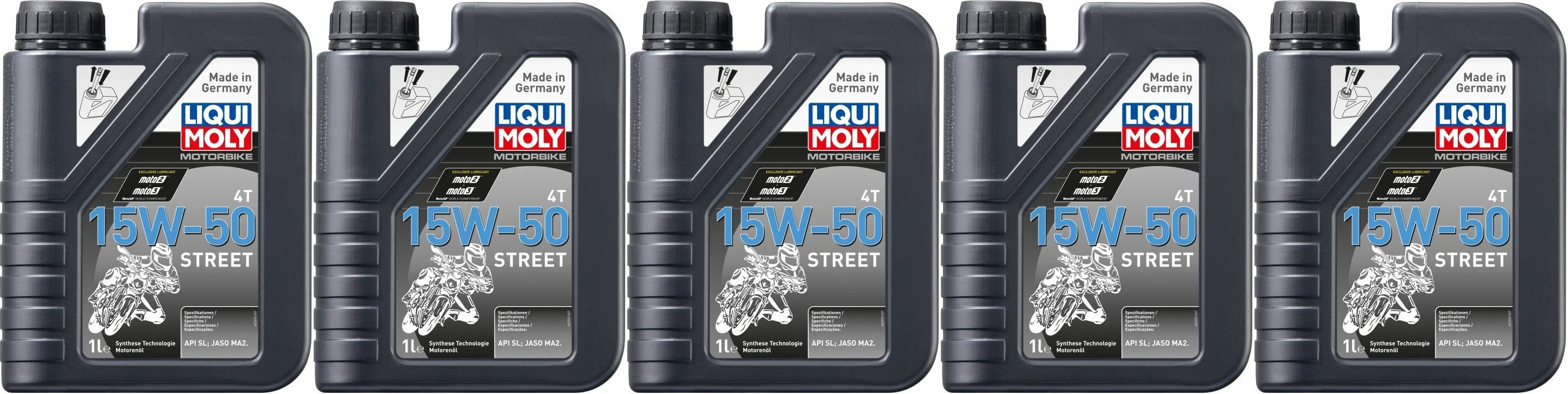 Liqui Moly 2555 Racing 4T 15W-50 Motorrad Motoröl 5x 1l = 5 Liter