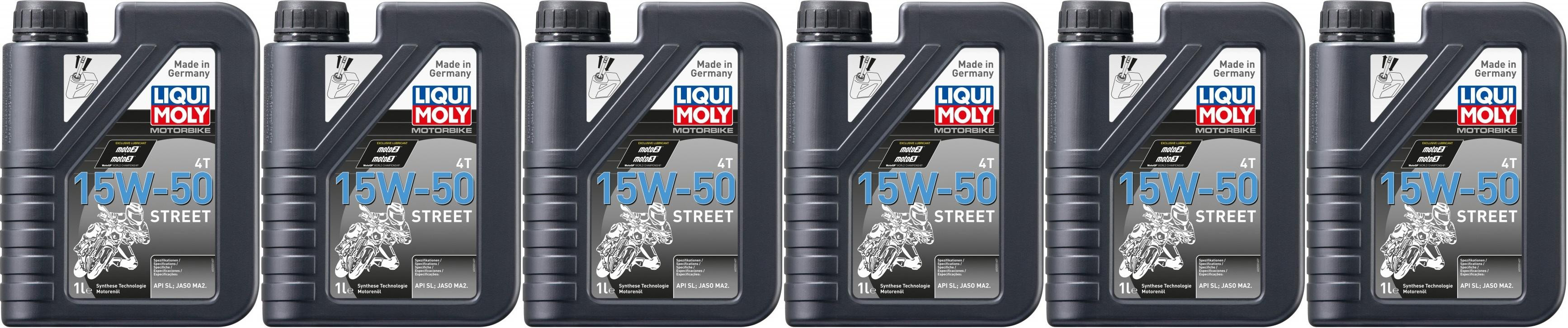 Liqui Moly 2555 Racing 4T 15W-50 Motorrad Motoröl 6x 1l = 6 Liter