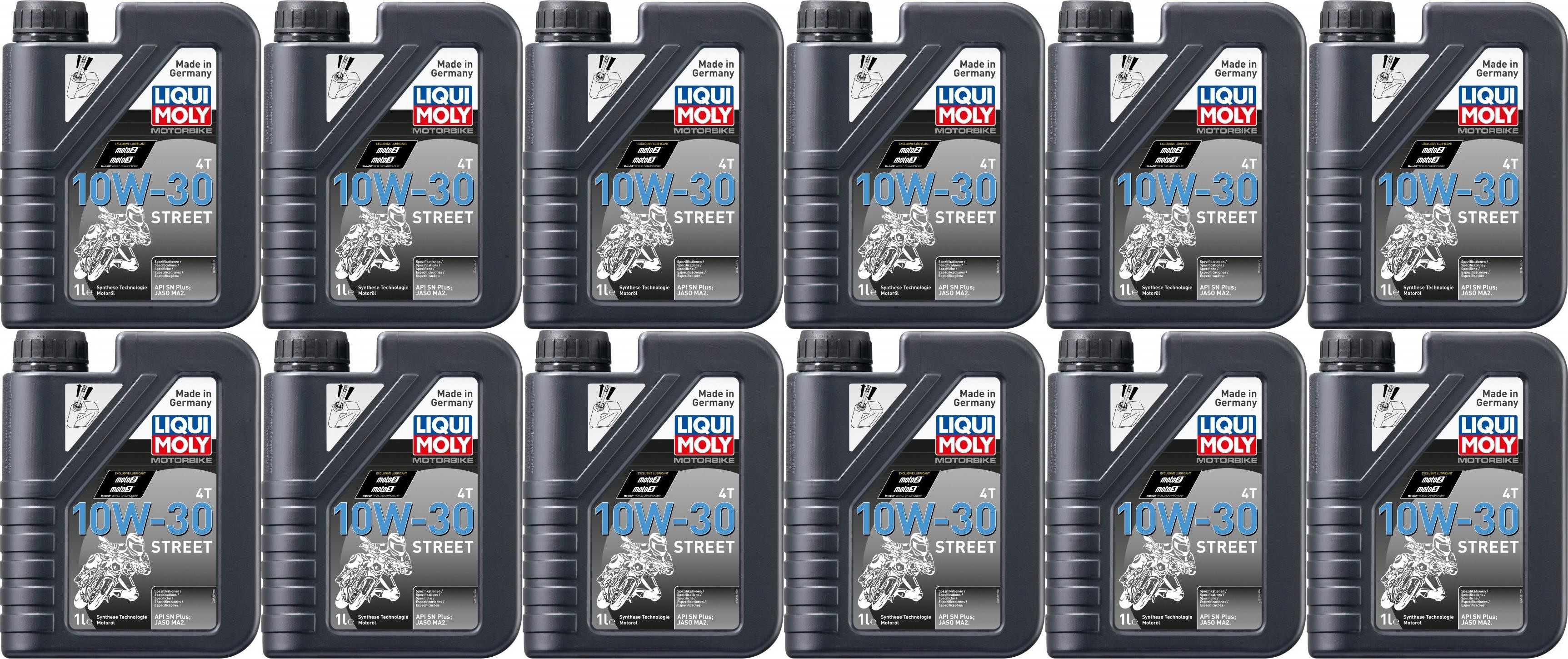 Liqui Moly 2526 Racing 4T 10W-30 Motorrad Motoröl 12x 1l = 12 Liter