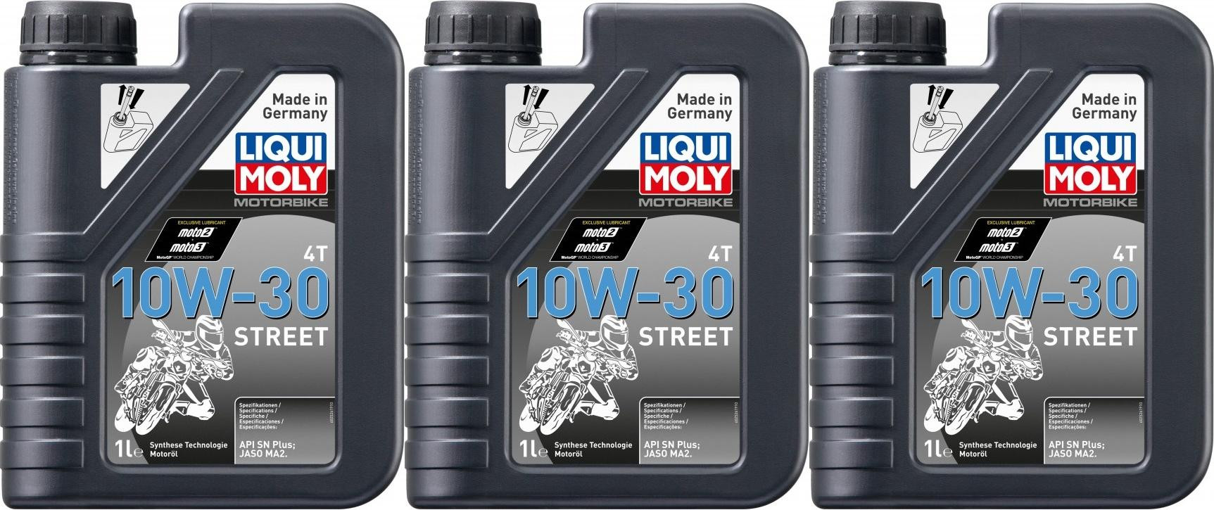 Liqui Moly 2526 Racing 4T 10W-30 Motorrad Motoröl 3x 1l = 3 Liter