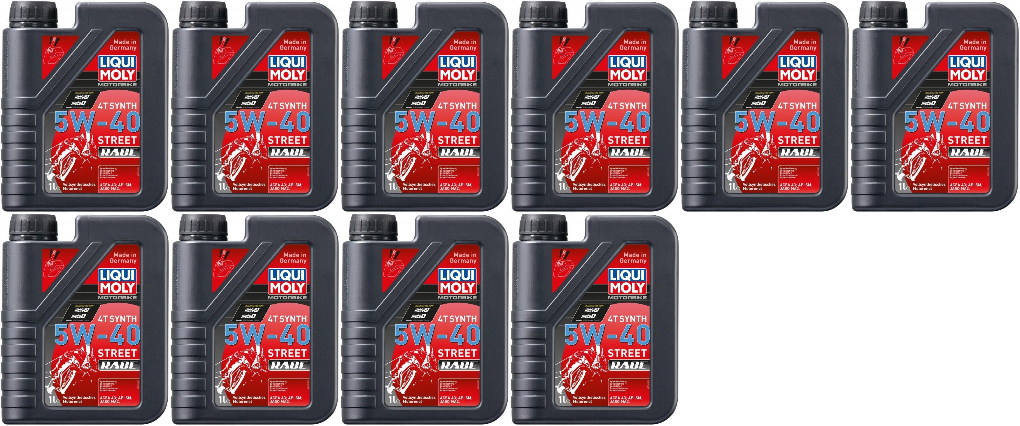 Liqui Moly 2592 Racing Synth 4T Motorrad Motoröl 5W-40 10x 1l = 10 Liter