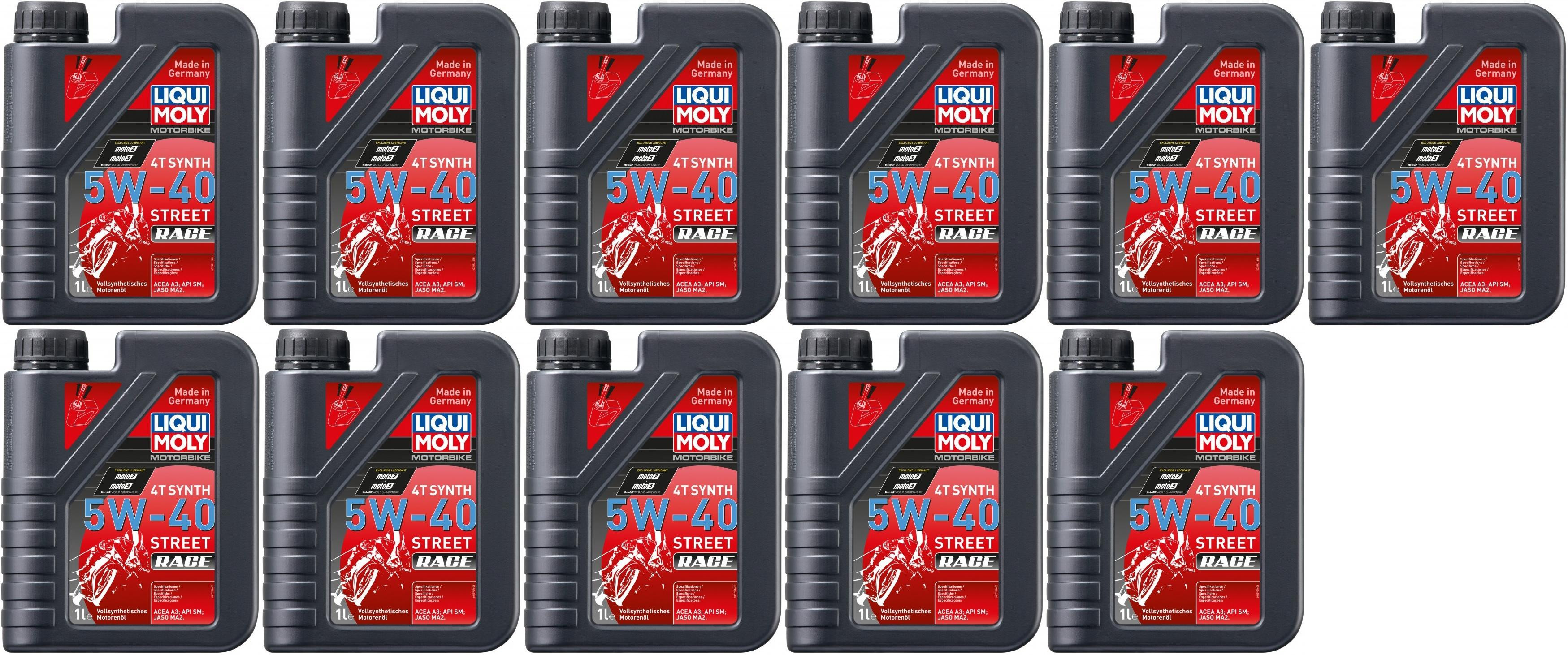 Liqui Moly 2592 Racing Synth 4T Motorrad Motoröl 5W-40 11x 1l = 11 Liter