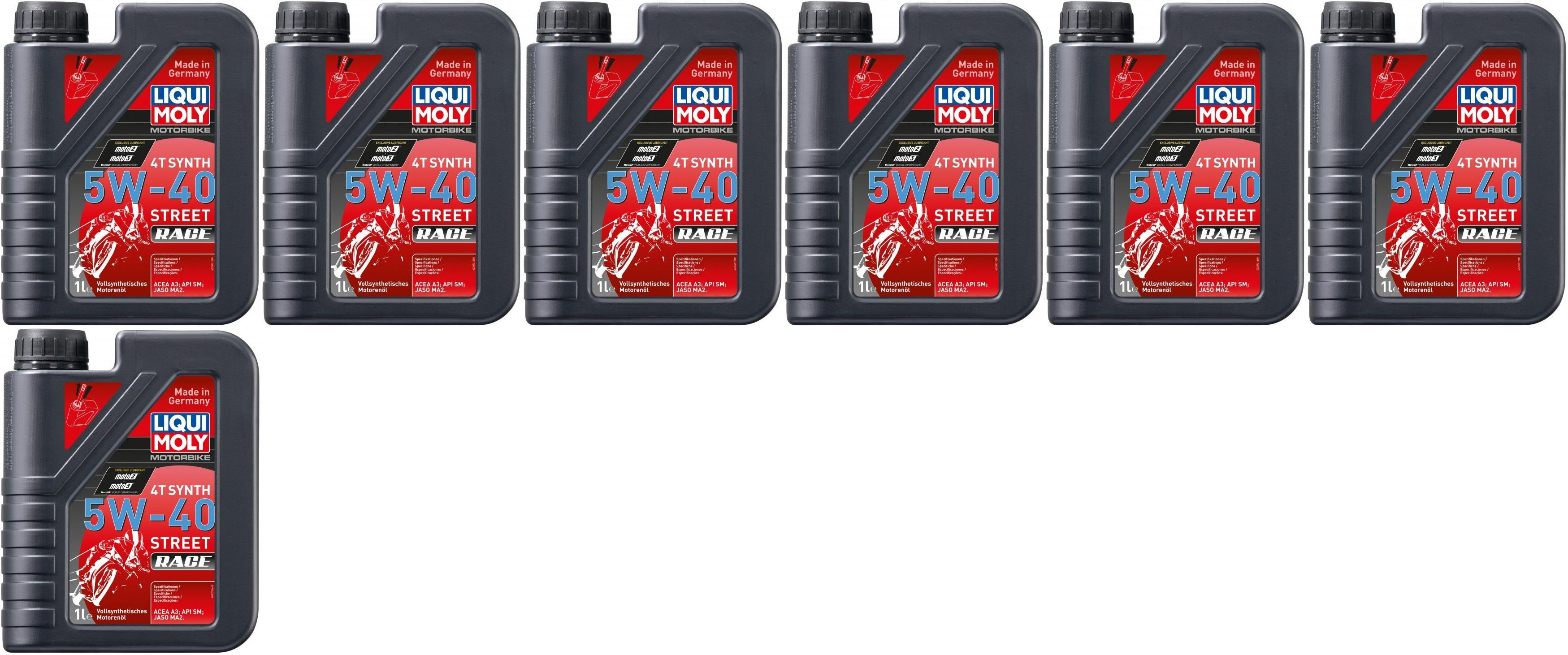 Liqui Moly 2592 Racing Synth 4T Motorrad Motoröl 5W-40 7x 1l = 7 Liter