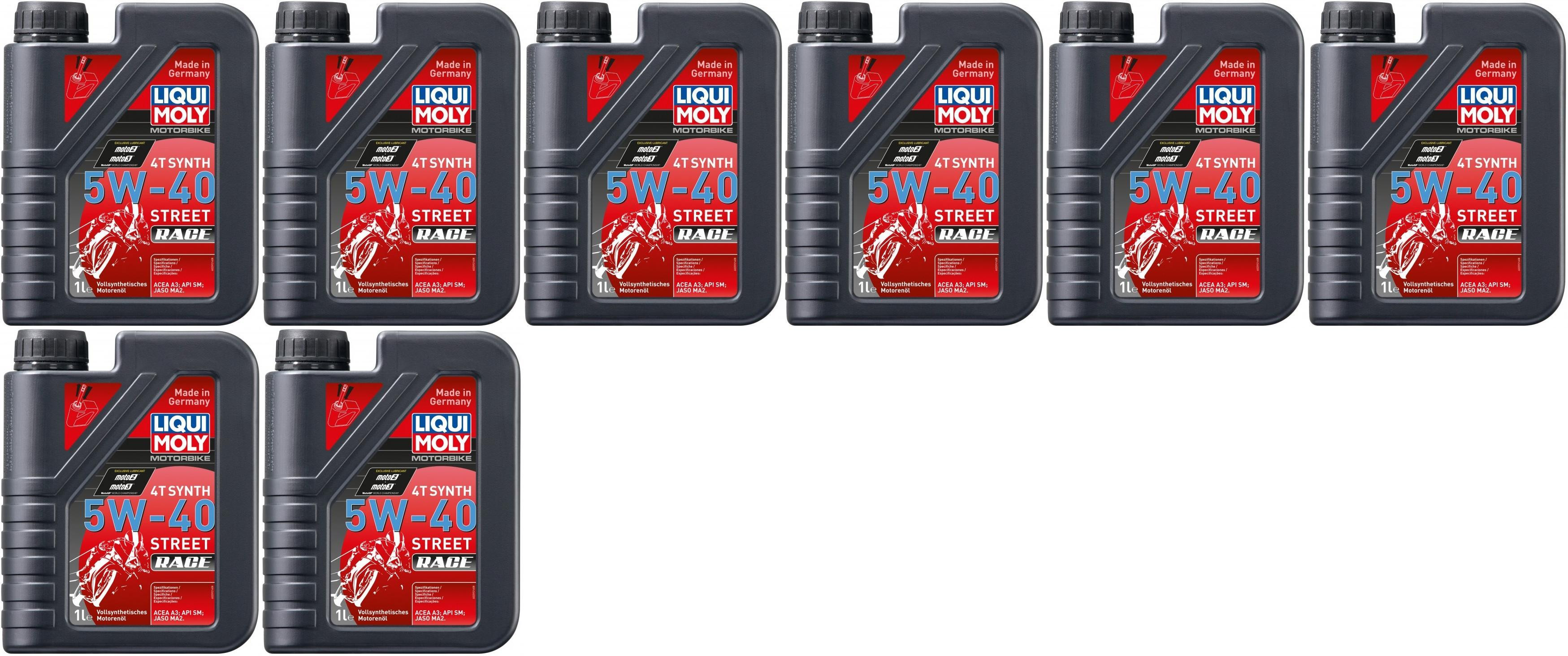 Liqui Moly 2592 Racing Synth 4T Motorrad Motoröl 5W-40 8x 1l = 8 Liter