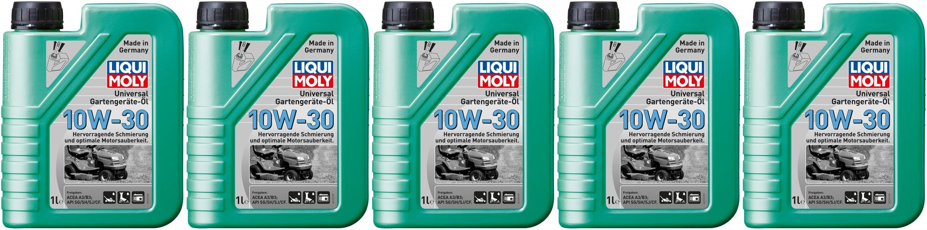 Liqui Moly 1273 Universal Gartengeräte-Öl 10W-30 Motoröl 5x 1l = 5 Liter