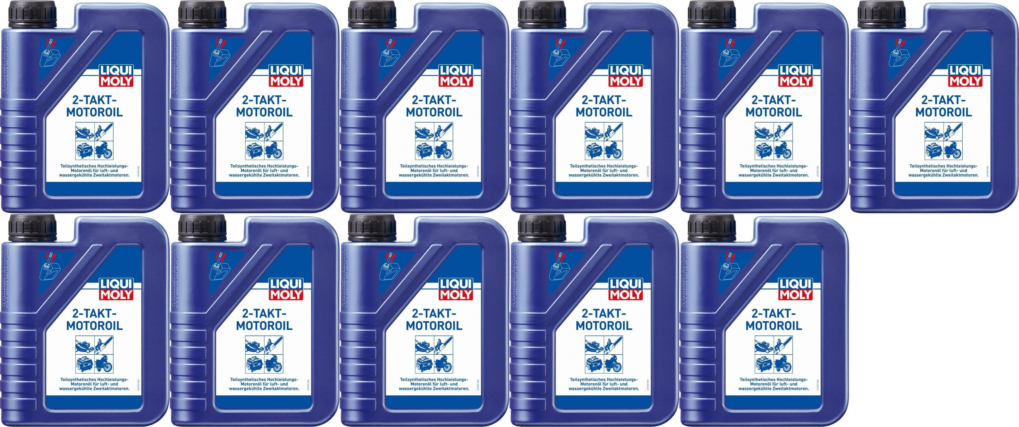 Liqui Moly 1052 2-Takt selbstmischend teilsynthetisches Motoröl 11x1l=11 Liter