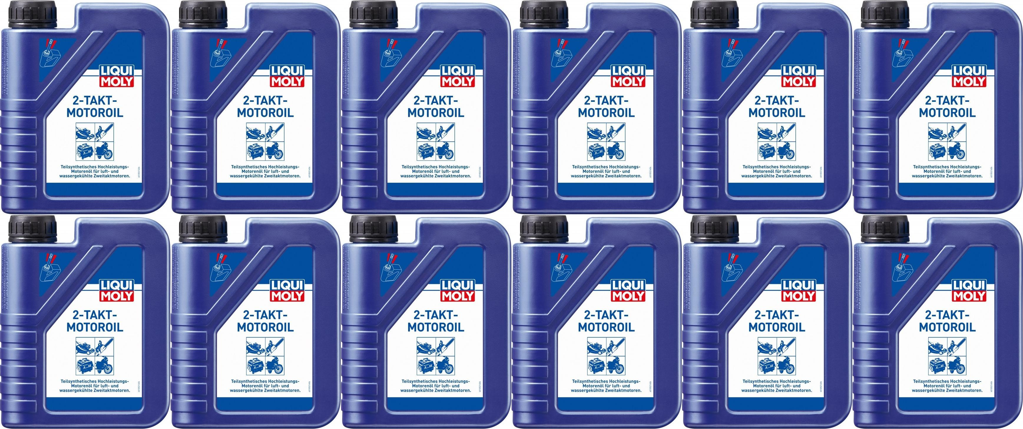 Liqui Moly 1052 2-Takt selbstmischend teilsynthetisches Motoröl 12x1l=12 Liter