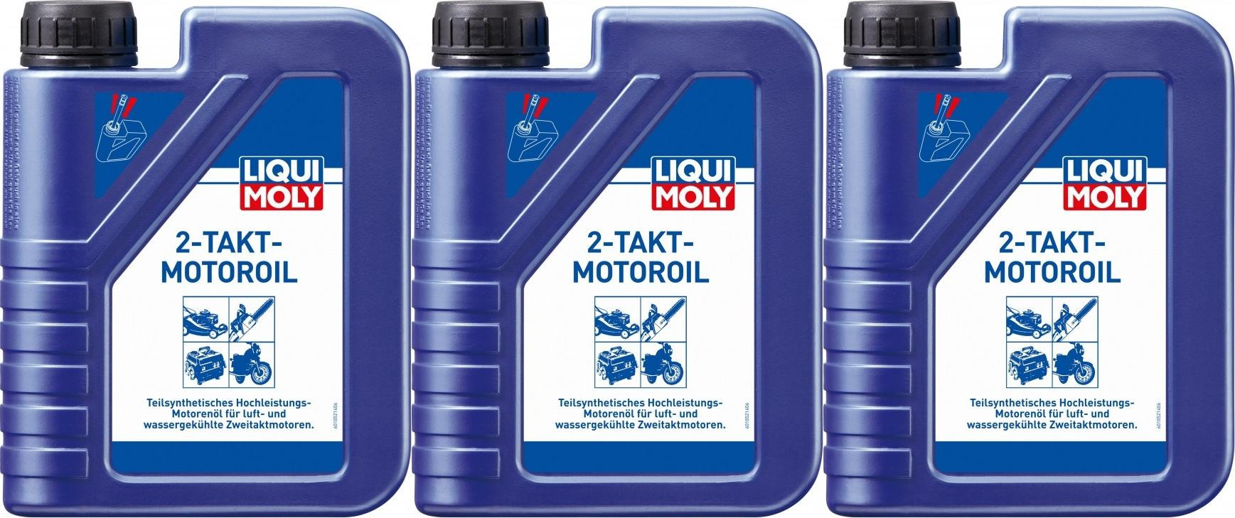 Liqui Moly 1052 2-Takt selbstmischend teilsynthetisches Motoröl 3x 1l = 3 Liter