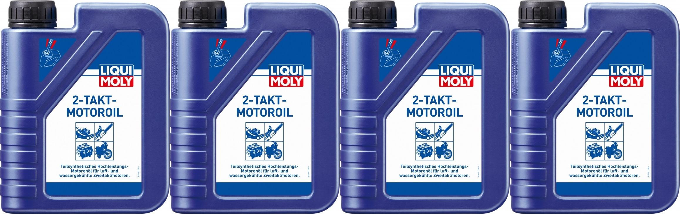 Liqui Moly 1052 2-Takt selbstmischend teilsynthetisches Motoröl 4x 1l = 4 Liter