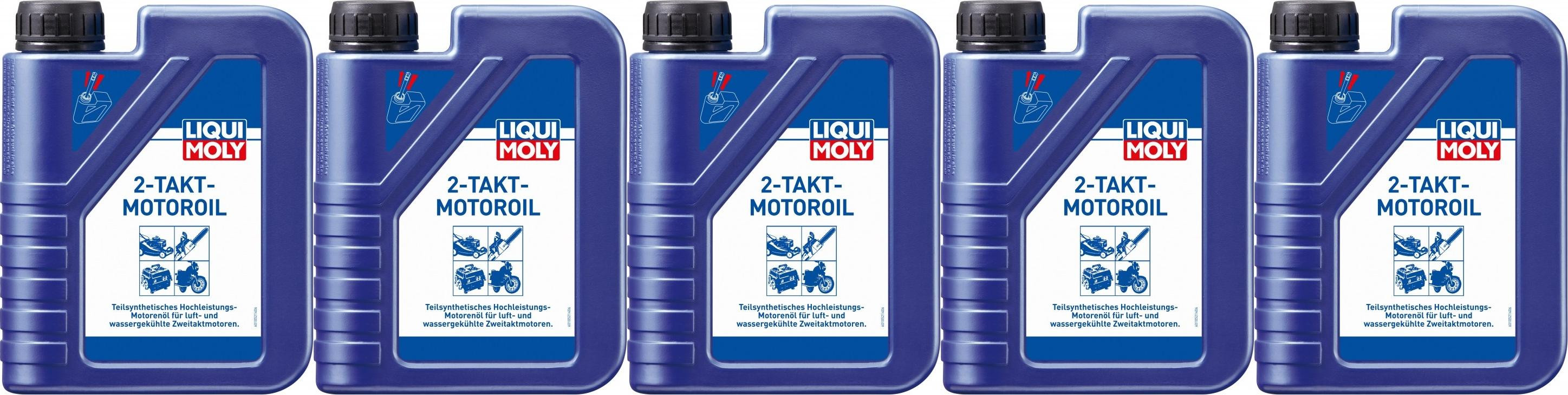 Liqui Moly 1052 2-Takt selbstmischend teilsynthetisches Motoröl 5x 1l = 5 Liter
