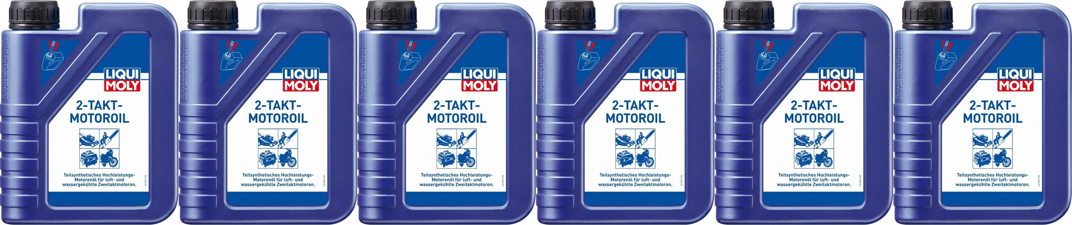Liqui Moly 1052 2-Takt selbstmischend teilsynthetisches Motoröl 6x 1l = 6 Liter