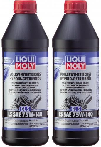 Liqui Moly 4421 Vollsynthetisches Hypoid-Getriebeöl GL5 LS 75W-140 2x1l=2 Liter