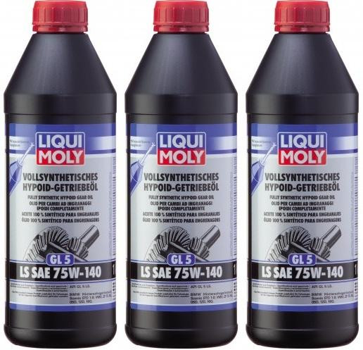 Liqui Moly 4421 Vollsynthetisches Hypoid-Getriebeöl GL5 LS 75W-140 3x1l=3 Liter