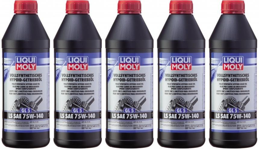 Liqui Moly 4421 Vollsynthetisches Hypoid-Getriebeöl GL5 LS 75W-140 5x1l=5 Liter