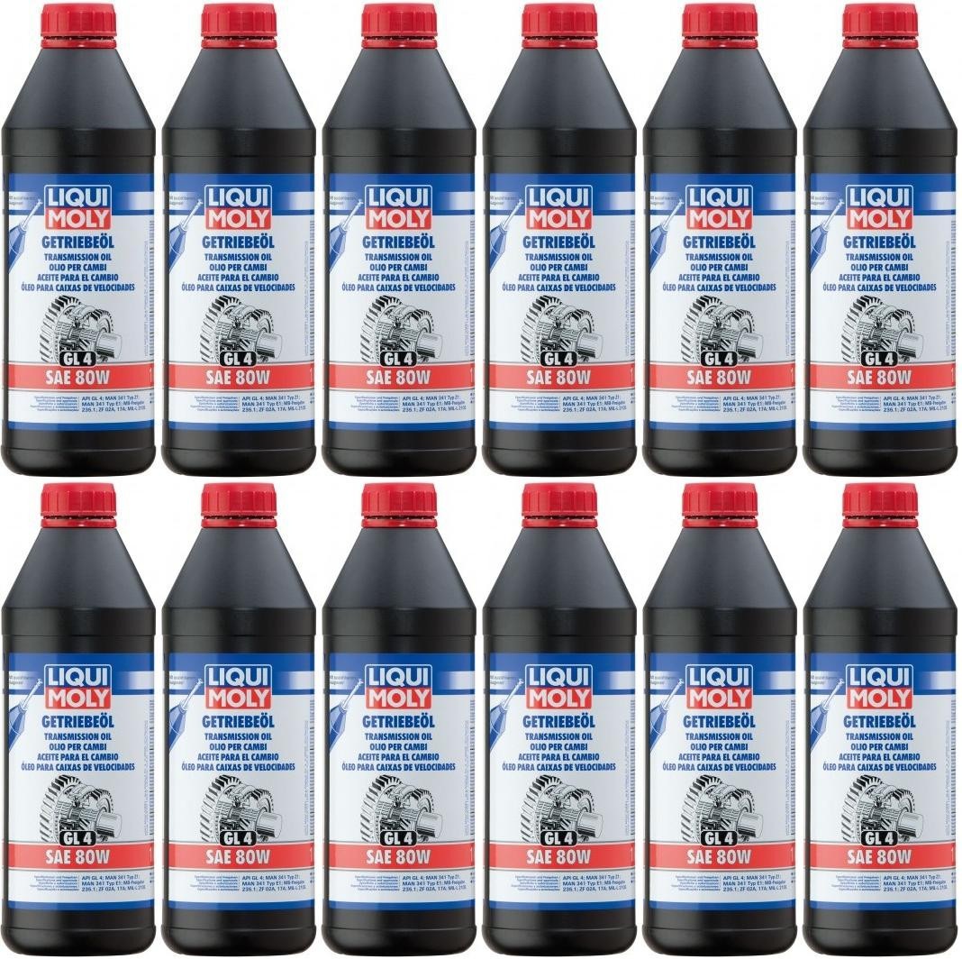 Liqui Moly 1020 Getriebeöl (GL4) SAE 80W 12x 1l = 12 Liter