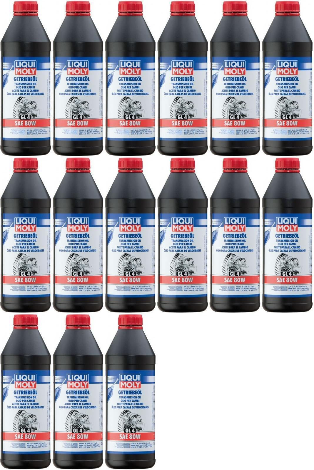 Liqui Moly 1020 Getriebeöl (GL4) SAE 80W 15x 1l = 15 Liter