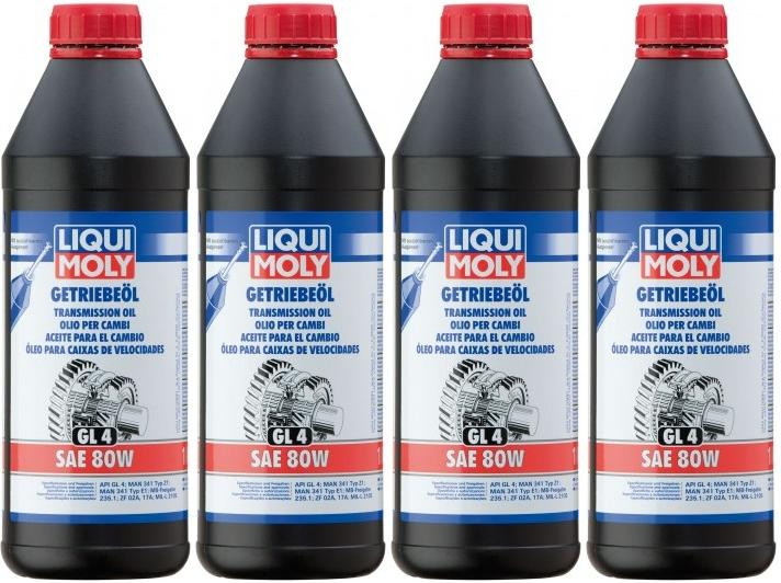 Liqui Moly 1020 Getriebeöl (GL4) SAE 80W 4x 1l = 4 Liter