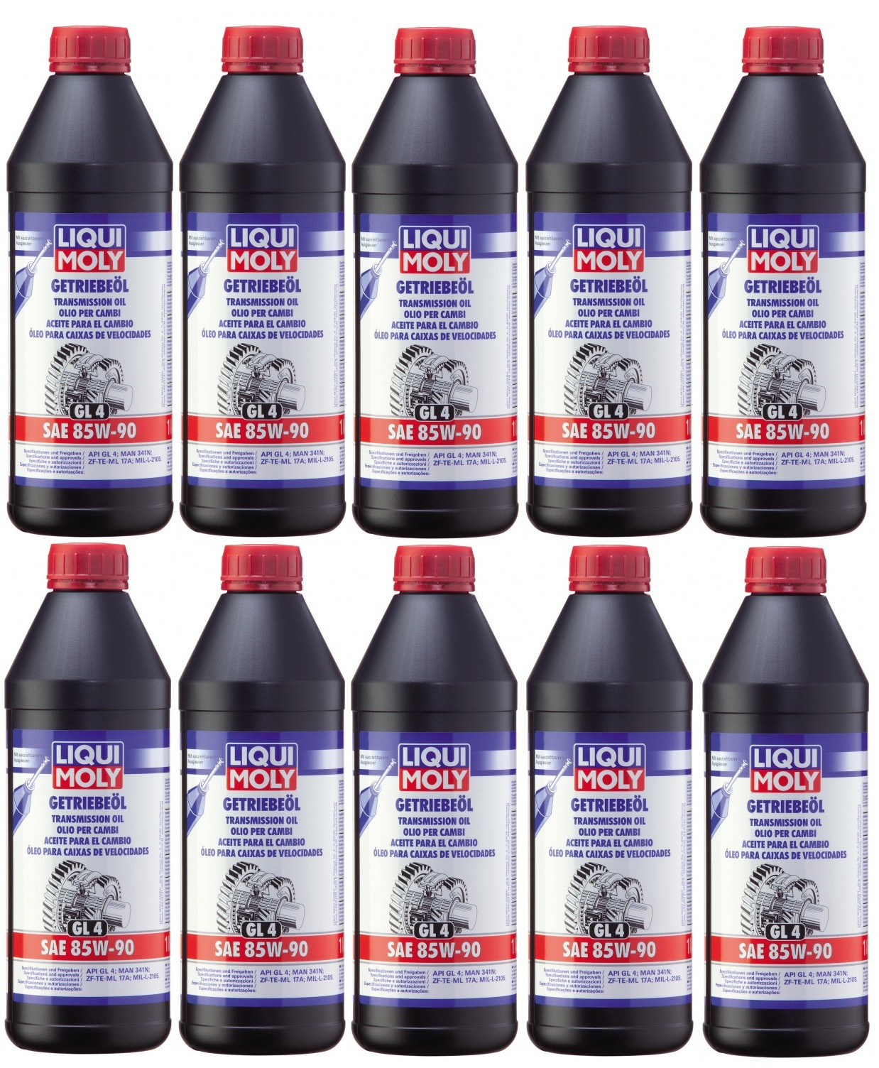 Liqui Moly 1030 Getriebeöl (GL4) SAE 85W-90 10x 1l = 10 Liter