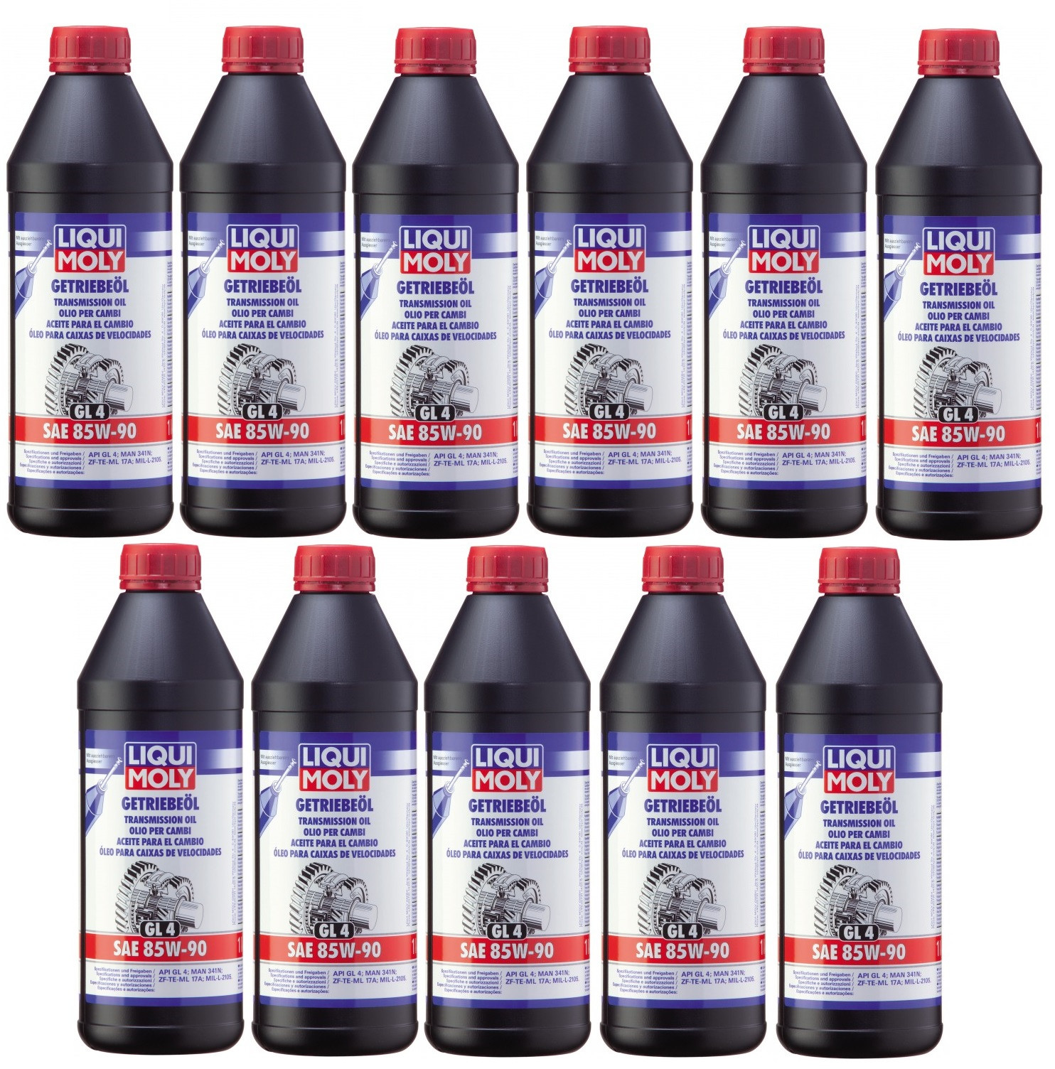 Liqui Moly 1030 Getriebeöl (GL4) SAE 85W-90 11x 1l = 11 Liter