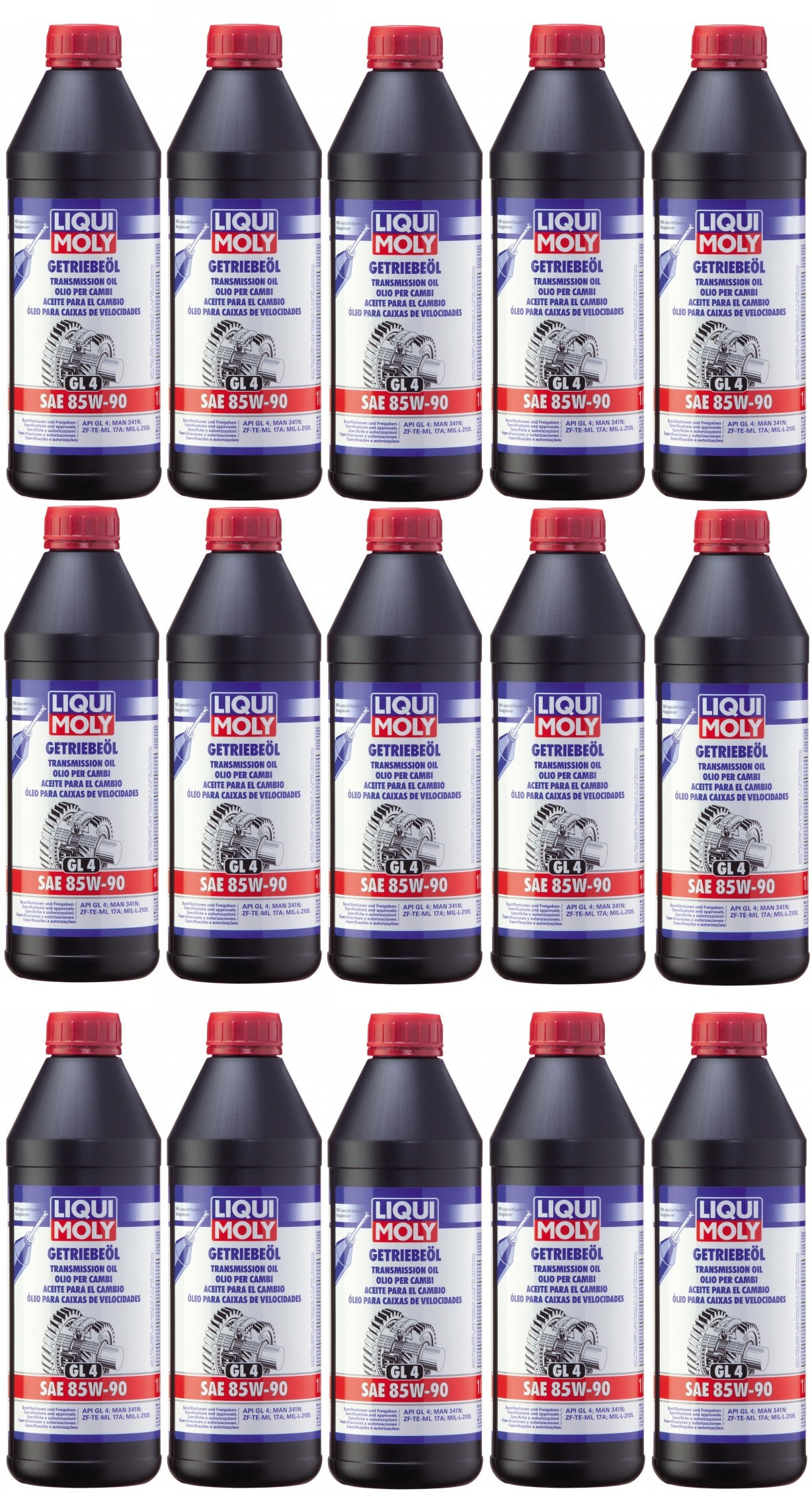 Liqui Moly 1030 Getriebeöl (GL4) SAE 85W-90 15x 1l = 15 Liter