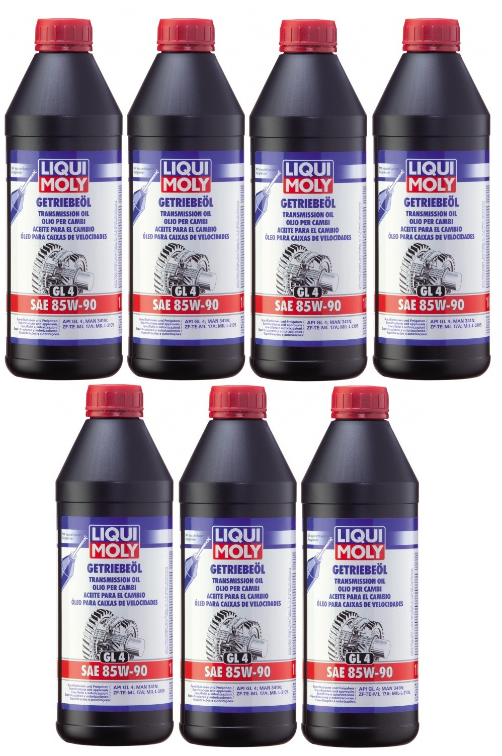 Liqui Moly 1030 Getriebeöl (GL4) SAE 85W-90 7x 1l = 7 Liter