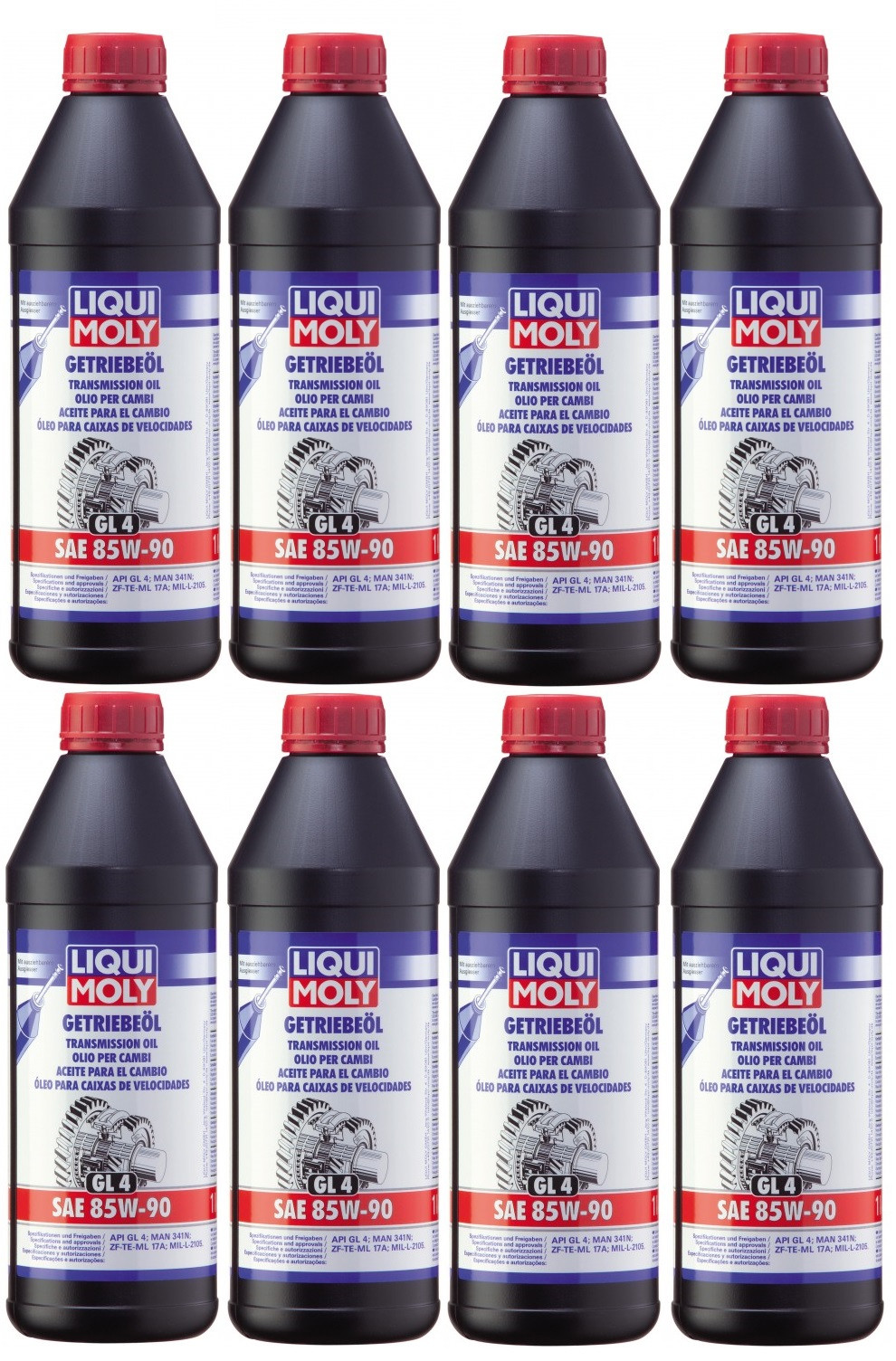 Liqui Moly 1030 Getriebeöl (GL4) SAE 85W-90 8x 1l = 8 Liter