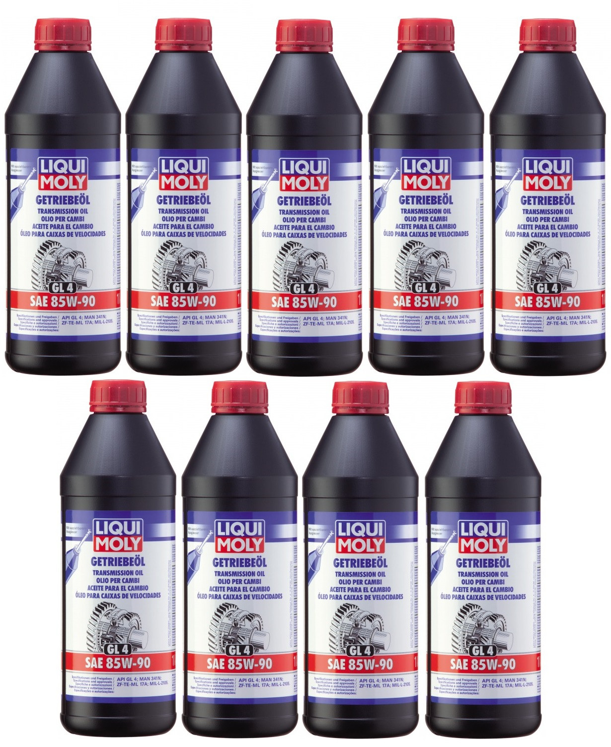 Liqui Moly 1030 Getriebeöl (GL4) SAE 85W-90 9x 1l = 9 Liter