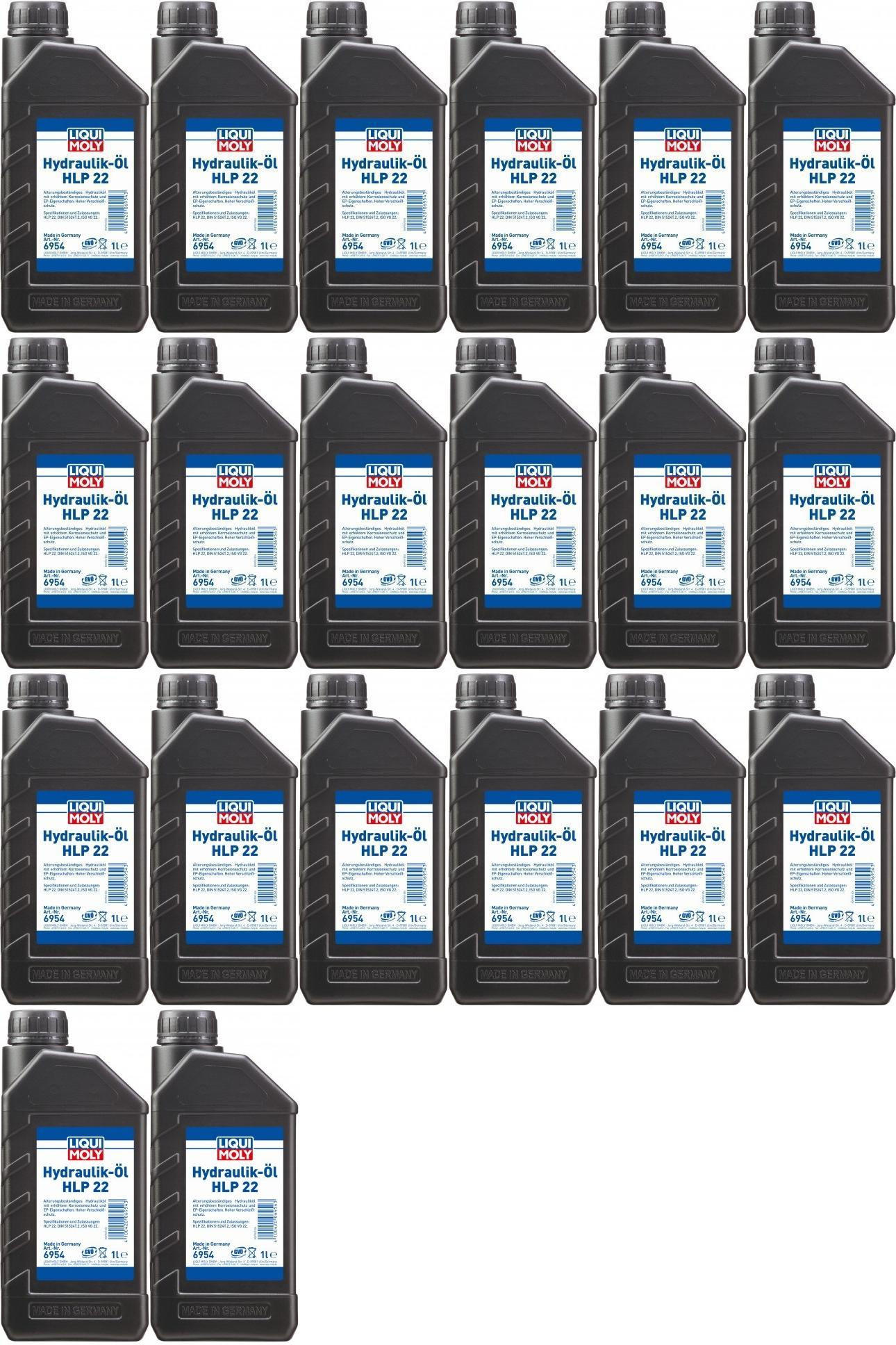 Liqui Moly 6954 Hydrauliköl HLP 22 20x 1l = 20 Liter