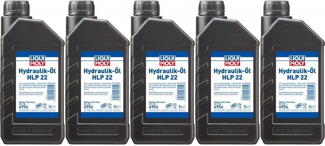 Liqui Moly 6954 Hydrauliköl HLP 22 5x 1l = 5 Liter