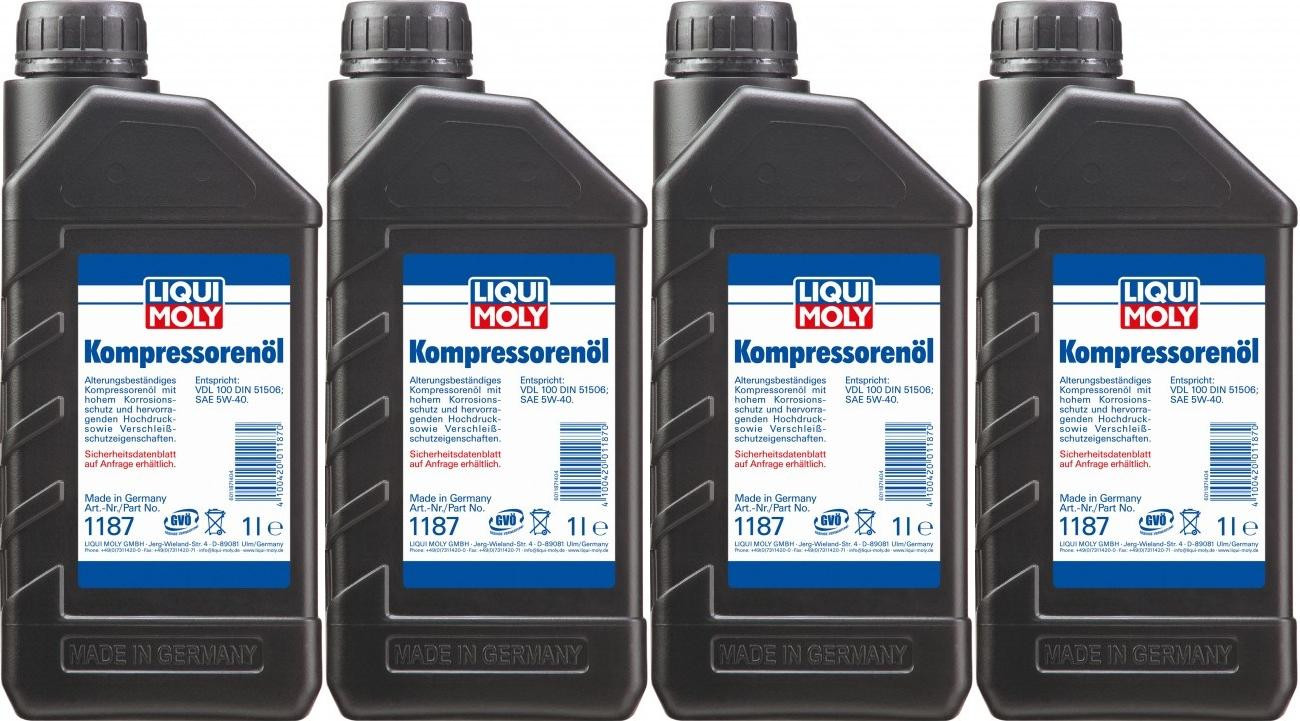 Liqui Moly 1187 Kompressorenöl 4x 1l = 4 Liter