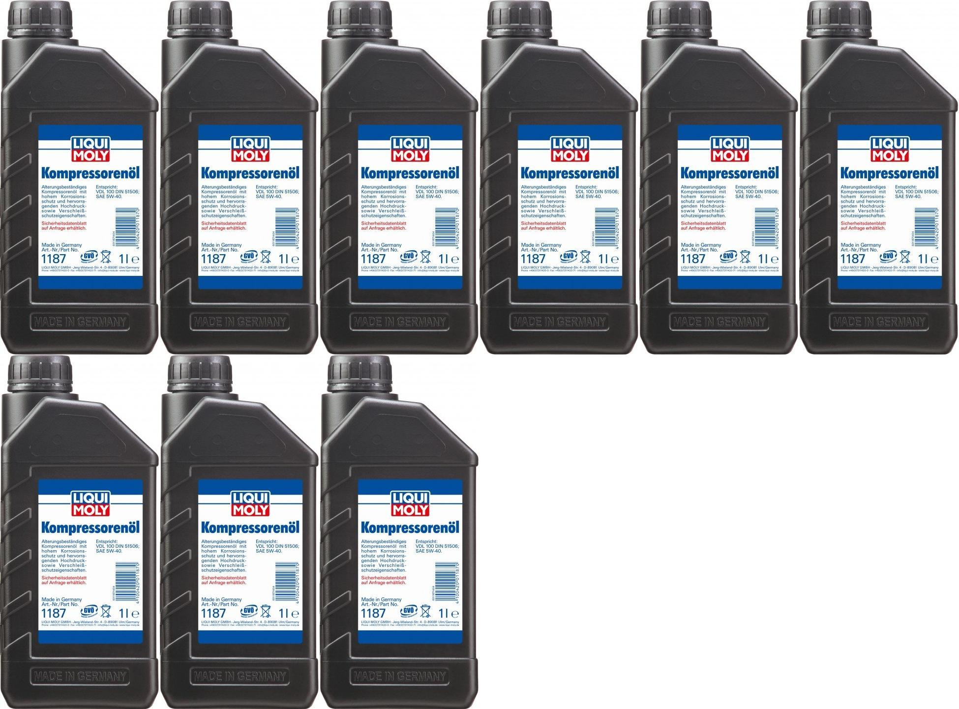 Liqui Moly 1187 Kompressorenöl 9x 1l = 9 Liter