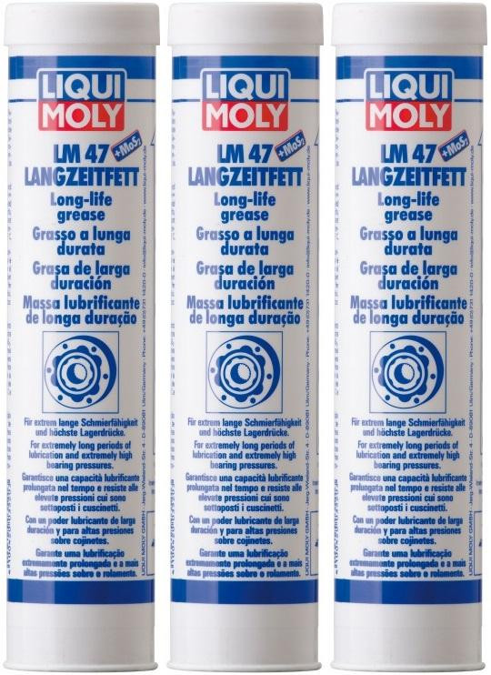Liqui Moly 3520 LM 47 Langzeitfett + MoS2 Fett Kartusche 3x 400 Gramm