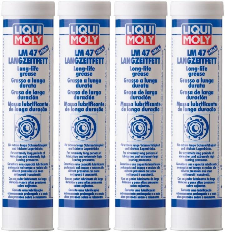 Liqui Moly 3520 LM 47 Langzeitfett + MoS2 Fett Kartusche 4x 400 Gramm