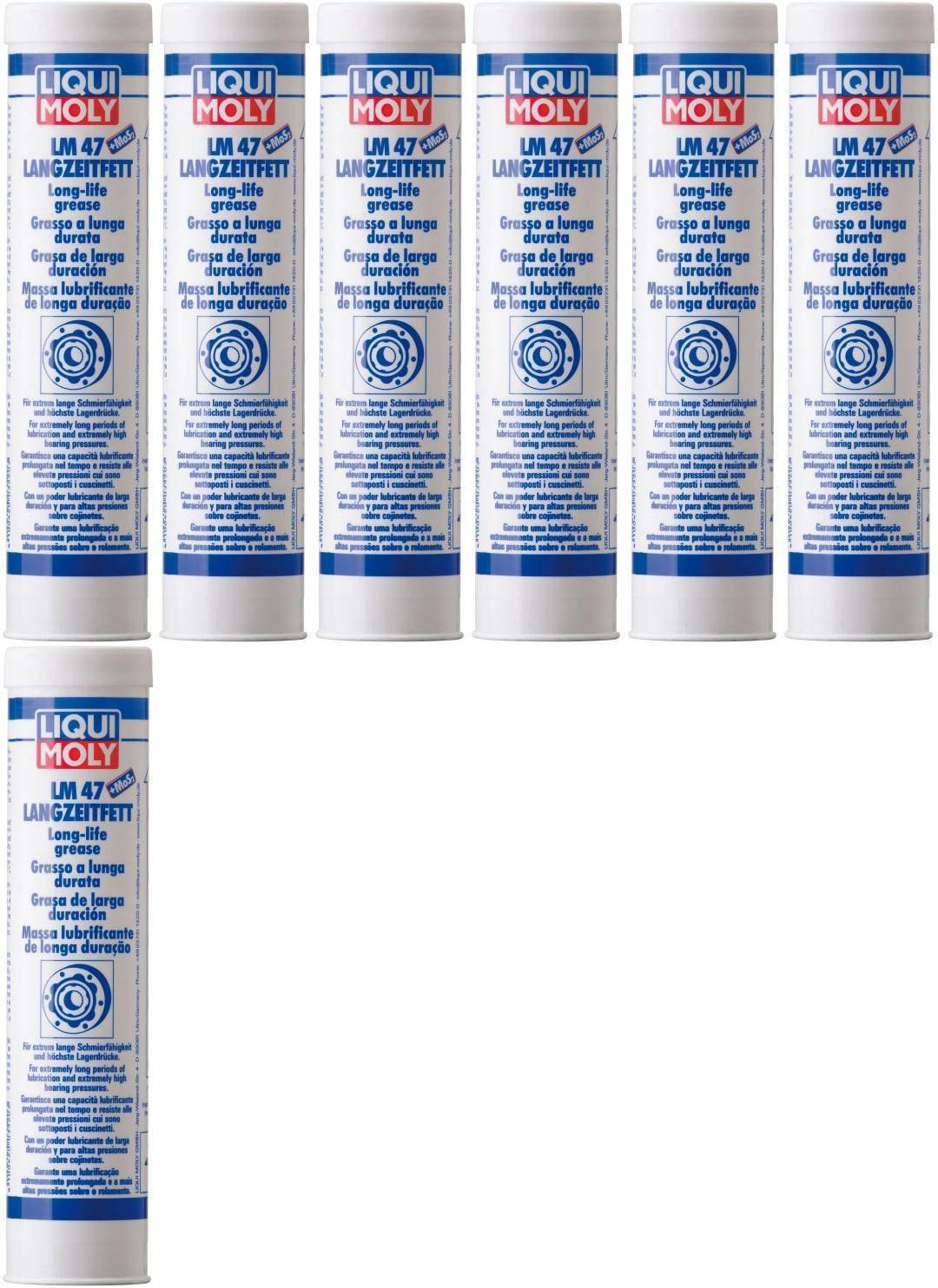 Liqui Moly 3520 LM 47 Langzeitfett + MoS2 Fett Kartusche 7x 400 Gramm
