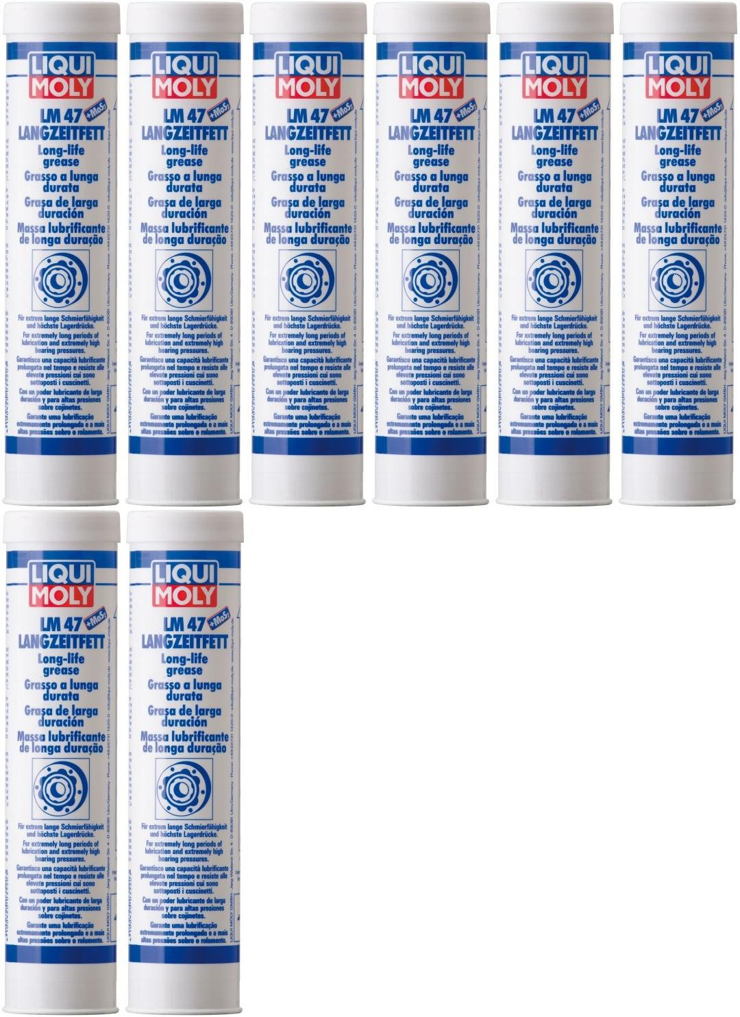 Liqui Moly 3520 LM 47 Langzeitfett + MoS2 Fett Kartusche 8x 400 Gramm