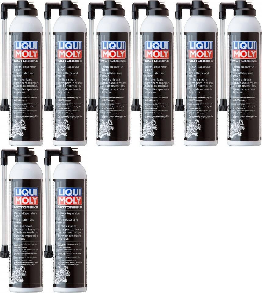 Liqui Moly 1579 Racing Motorrad Reifen-Reparatur-Spray 8x 300 Milliliter