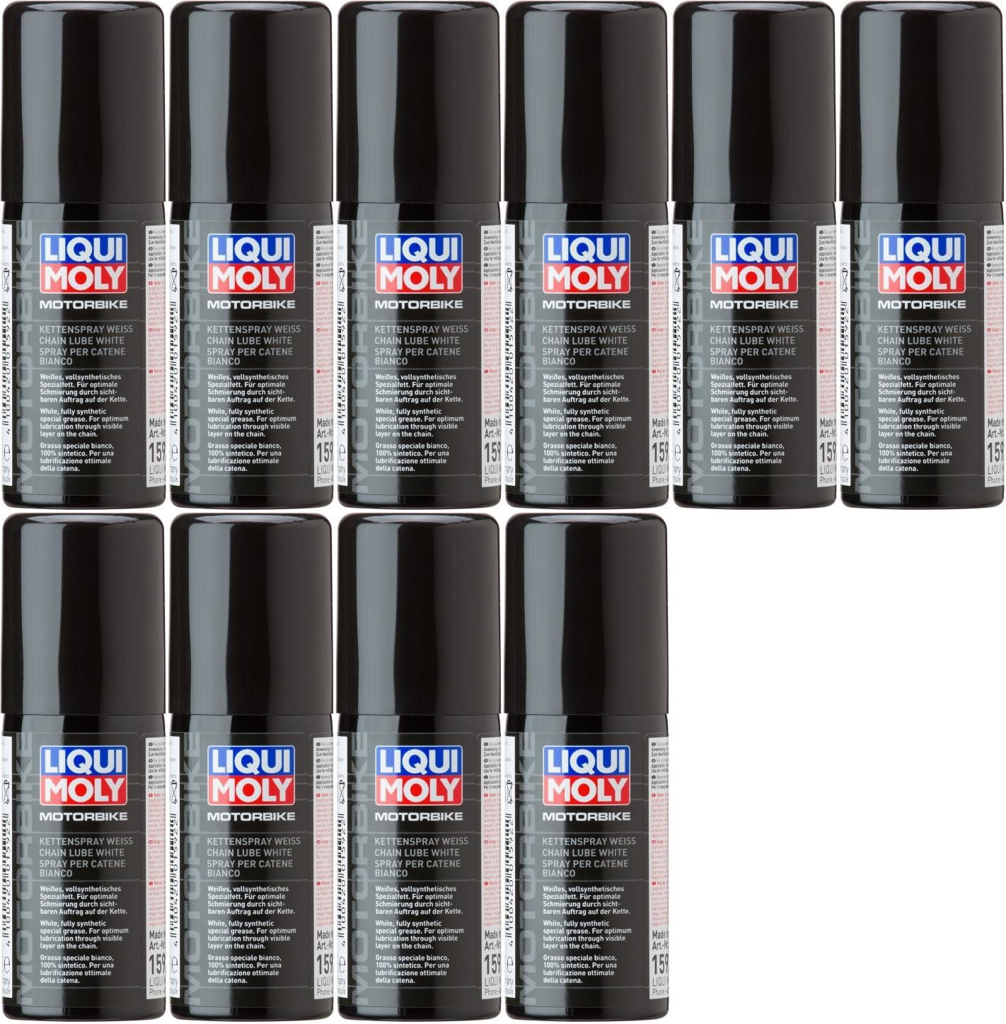 Liqui Moly 1591 Racing Kettenspray weiß 10x 400 Milliliter