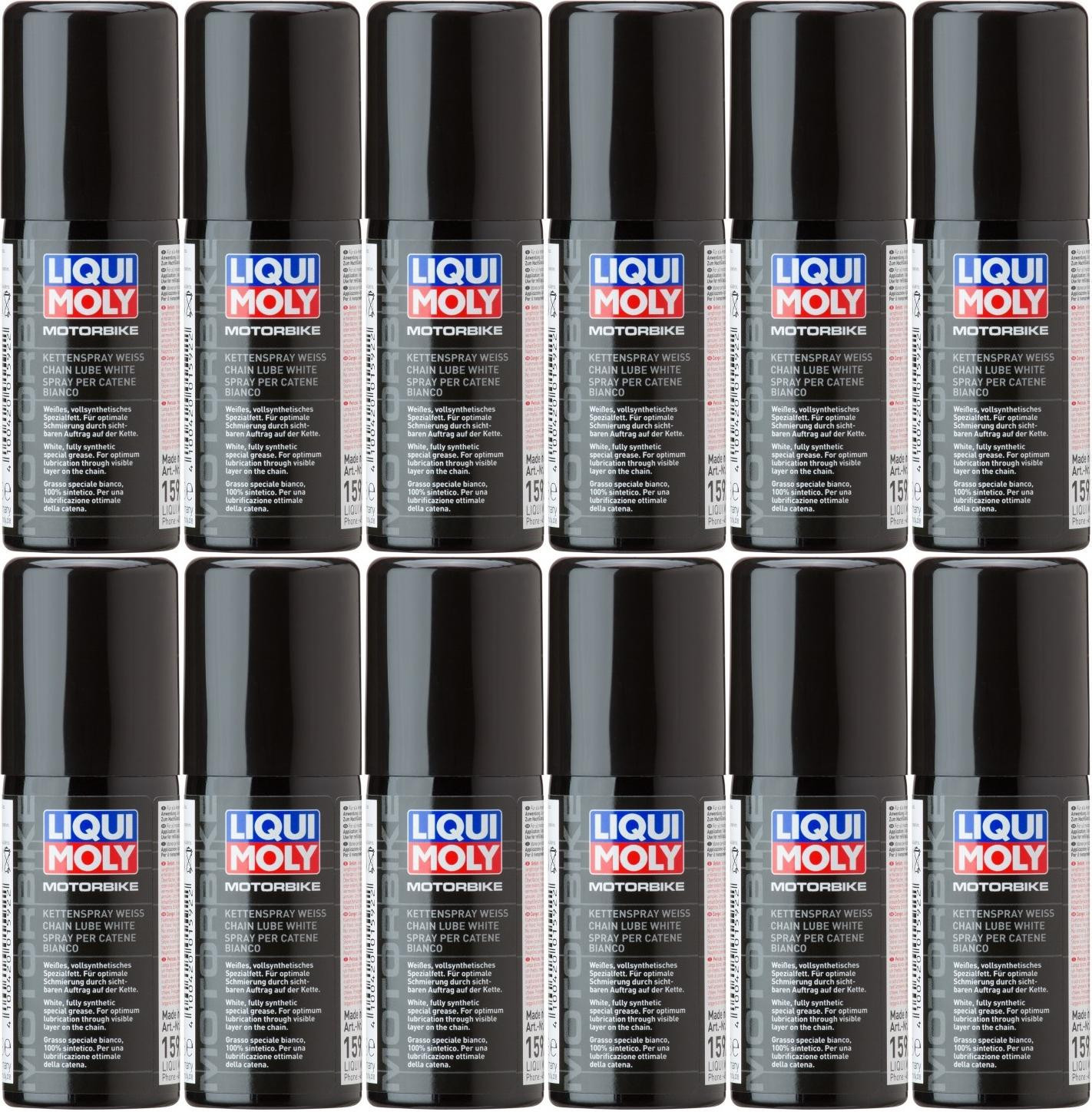 Liqui Moly 1591 Racing Kettenspray weiß 12x 400 Milliliter