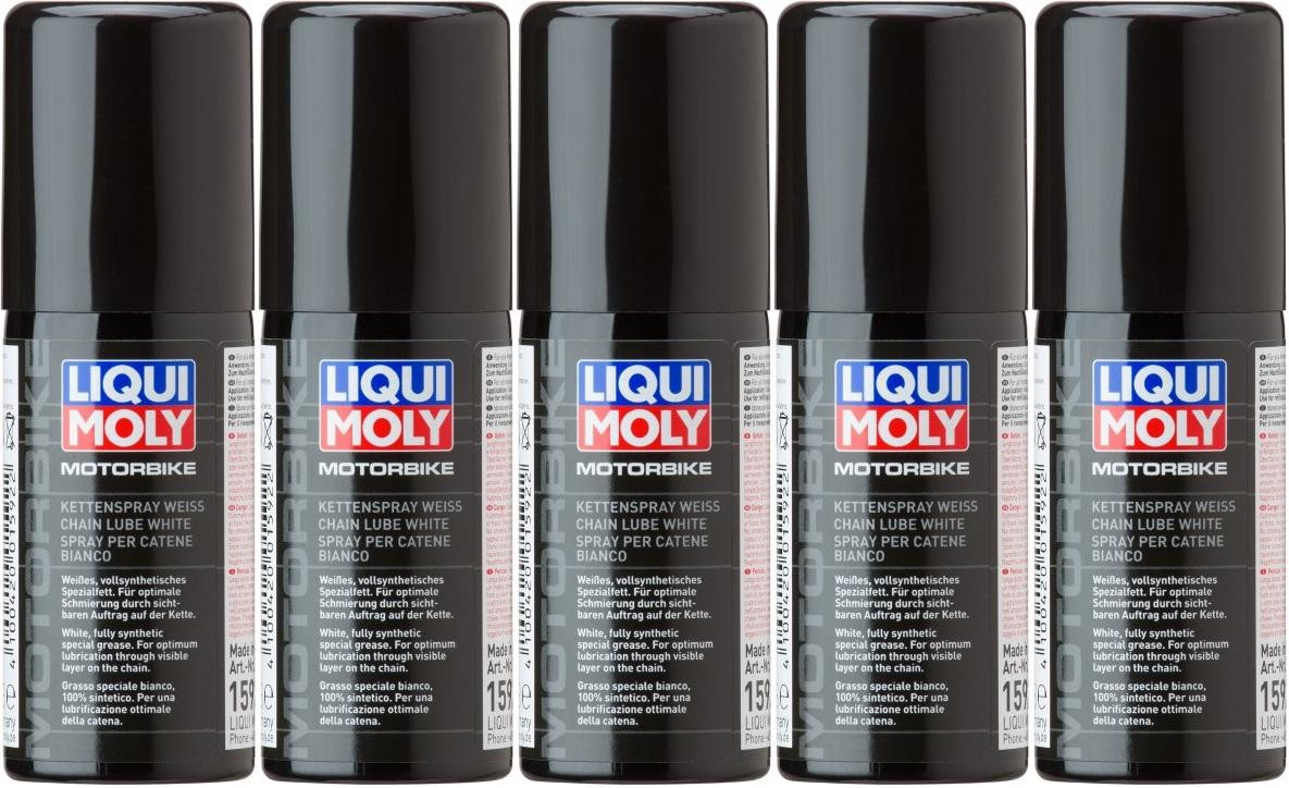 Liqui Moly 1591 Racing Kettenspray weiß 5x 400 Milliliter