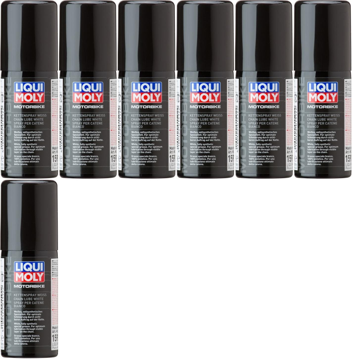 Liqui Moly 1591 Racing Kettenspray weiß 7x 400 Milliliter