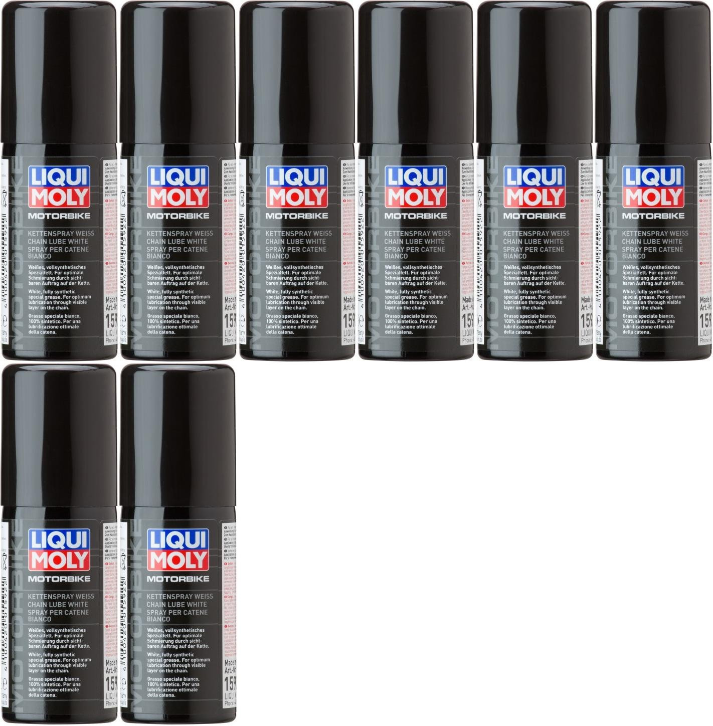 Liqui Moly 1591 Racing Kettenspray weiß 8x 400 Milliliter
