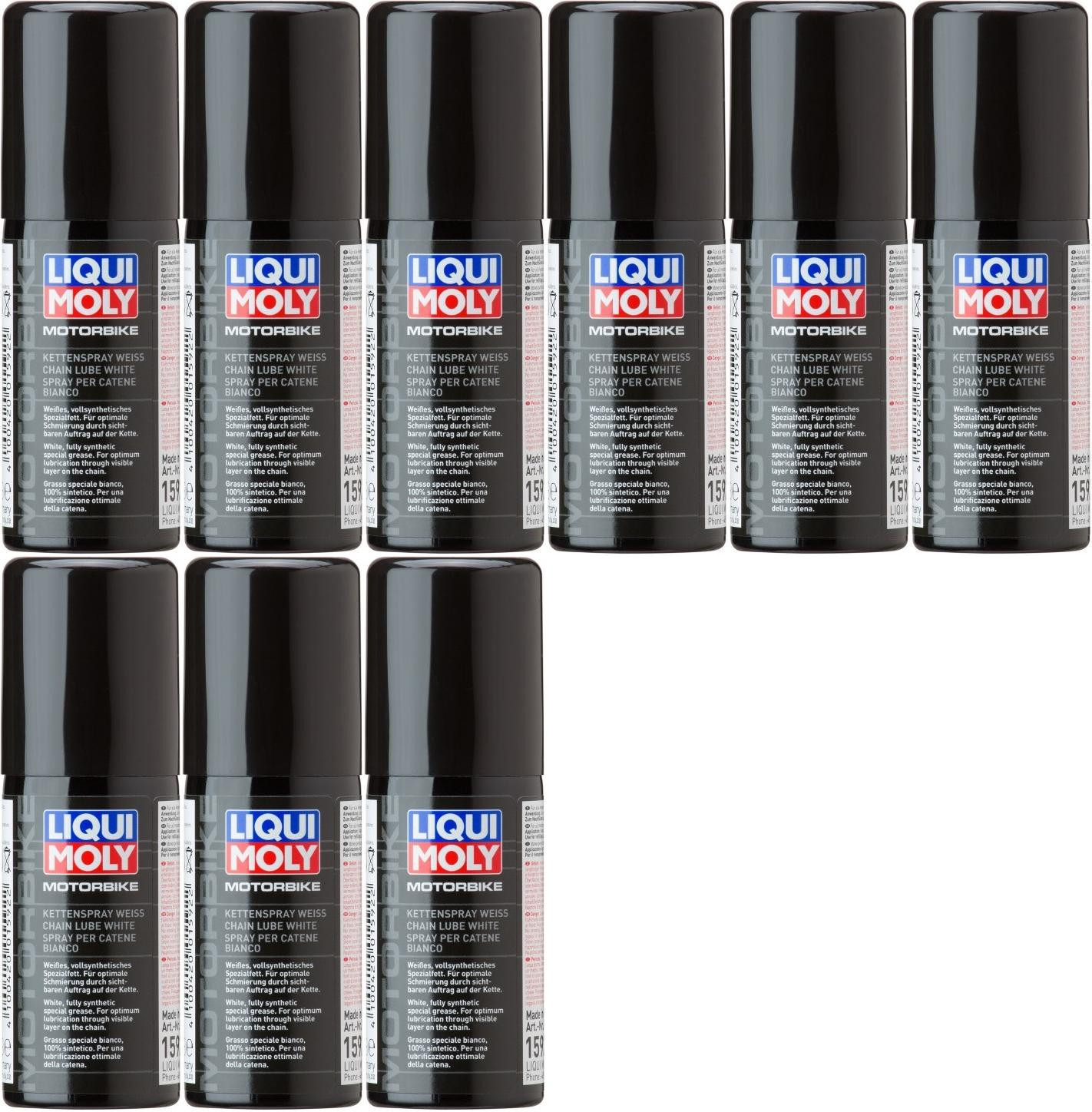Liqui Moly 1591 Racing Kettenspray weiß 9x 400 Milliliter