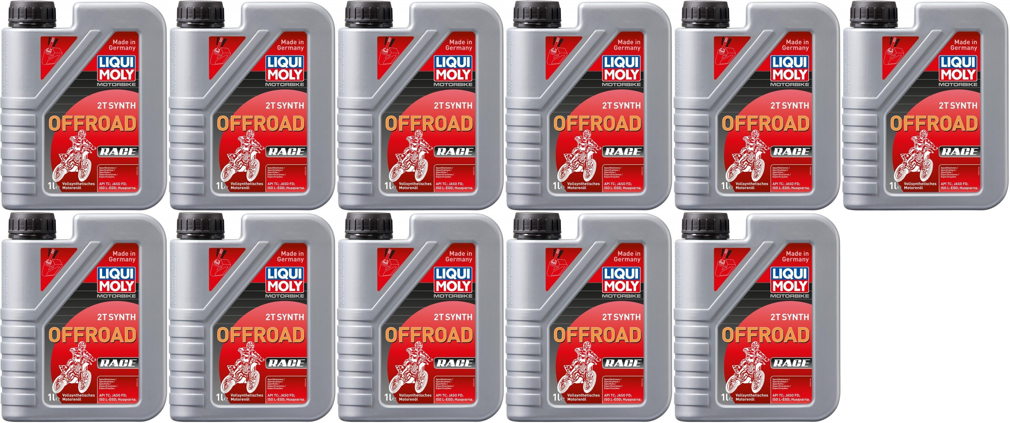 Liqui Moly 3063 Motorbike 2T Synth Offroad Race Motoröl 11x 1l = 11 Liter