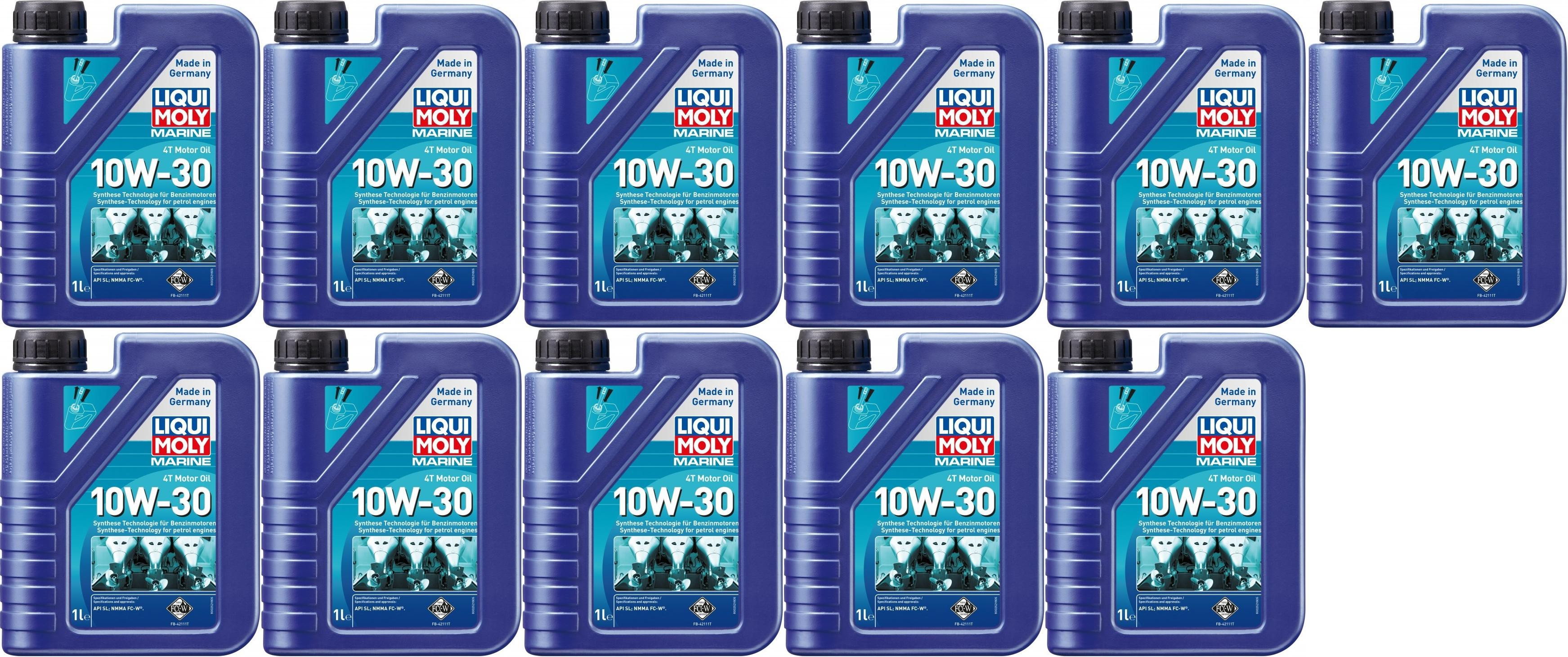 Liqui Moly 25022 Marine 4T Motor Oil 10W-30 11x 1l = 11 Liter