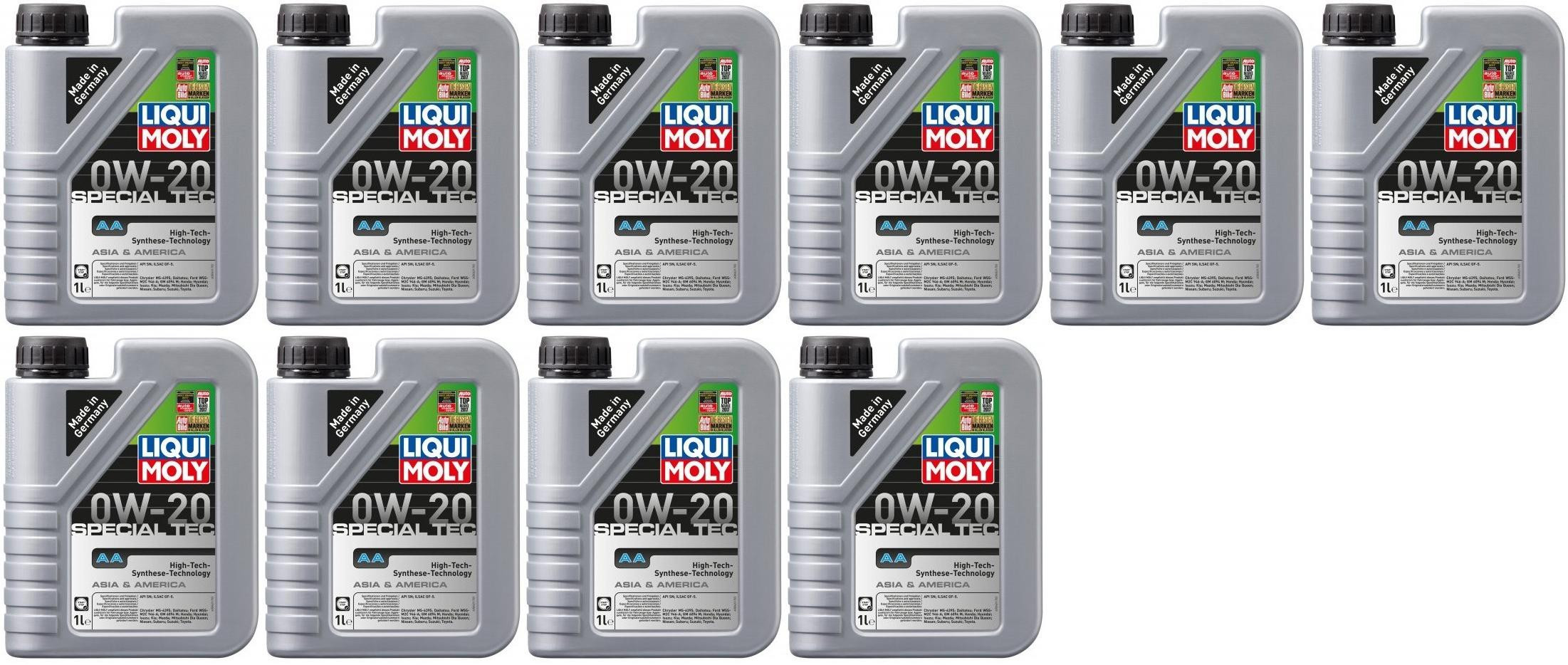 Liqui Moly 9701 Special Tec AA 0W-20 Motoröl Flasche 10x 1l = 10 Liter