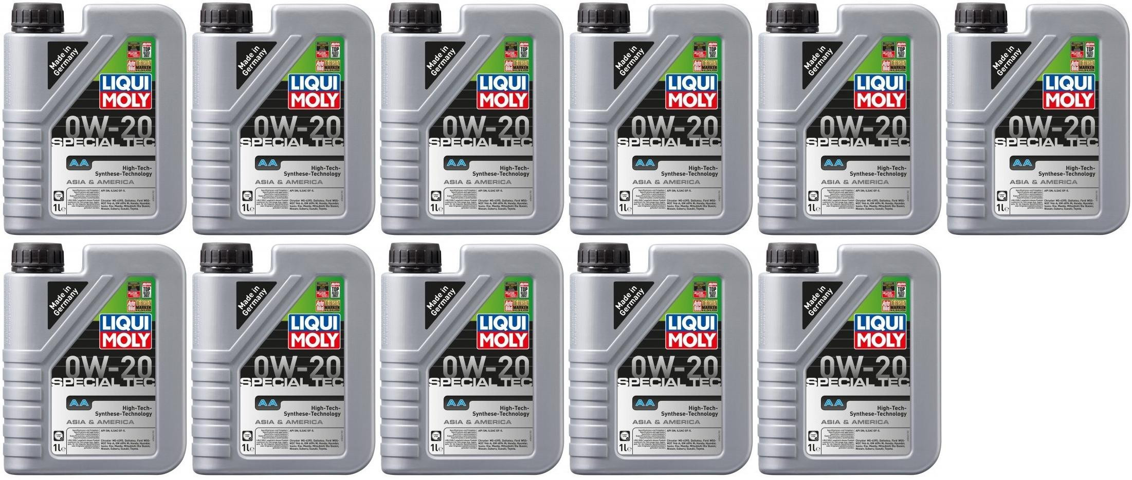 Liqui Moly 9701 Special Tec AA 0W-20 Motoröl Flasche 11x 1l = 11 Liter
